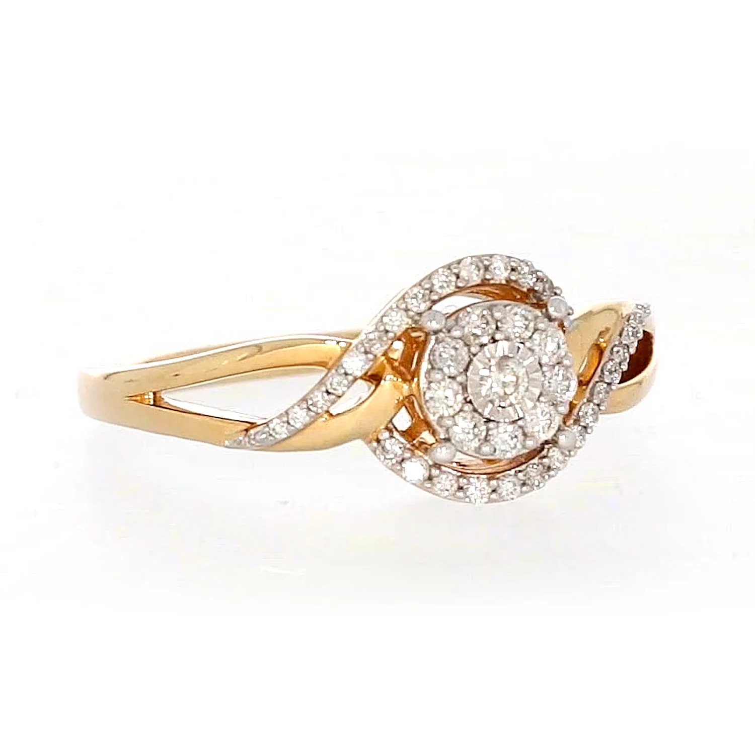 London 9ct Yellow Gold Round Brilliant Cut with 1/4 CARAT tw of Diamonds Ring - Image 71
