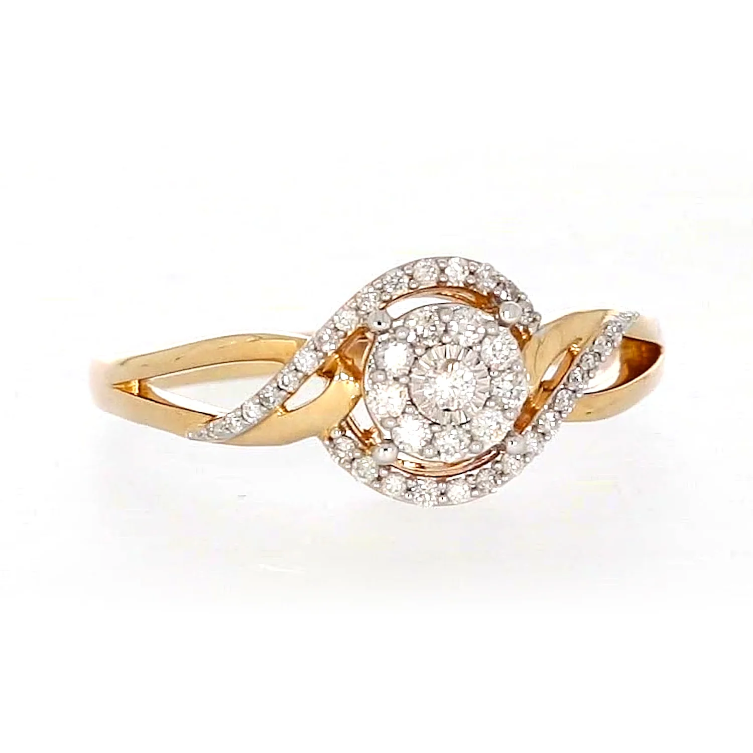London 9ct Yellow Gold Round Brilliant Cut with 1/4 CARAT tw of Diamonds Ring - Image 73