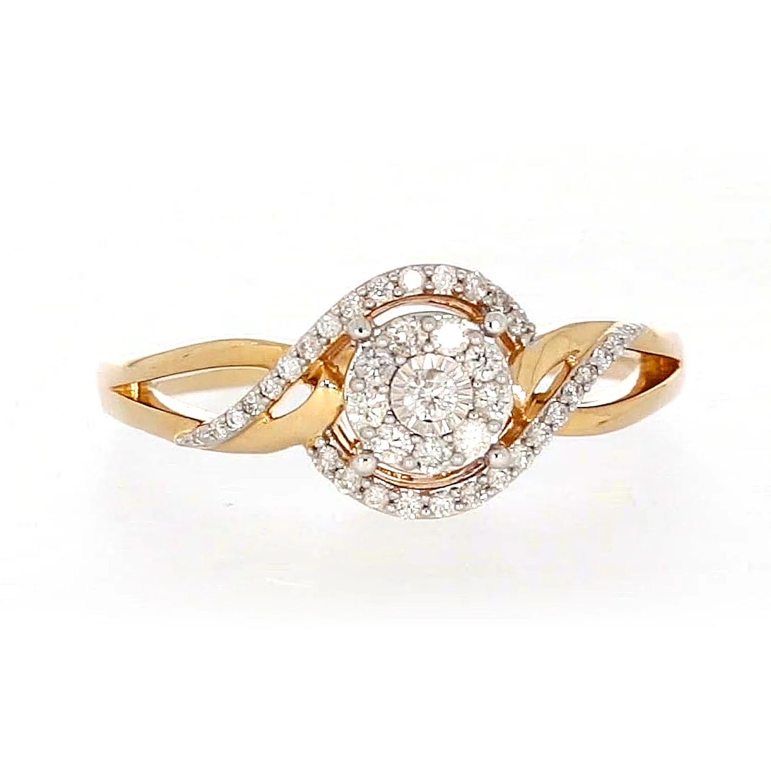 London 9ct Yellow Gold Round Brilliant Cut with 1/4 CARAT tw of Diamonds Ring - Image 74