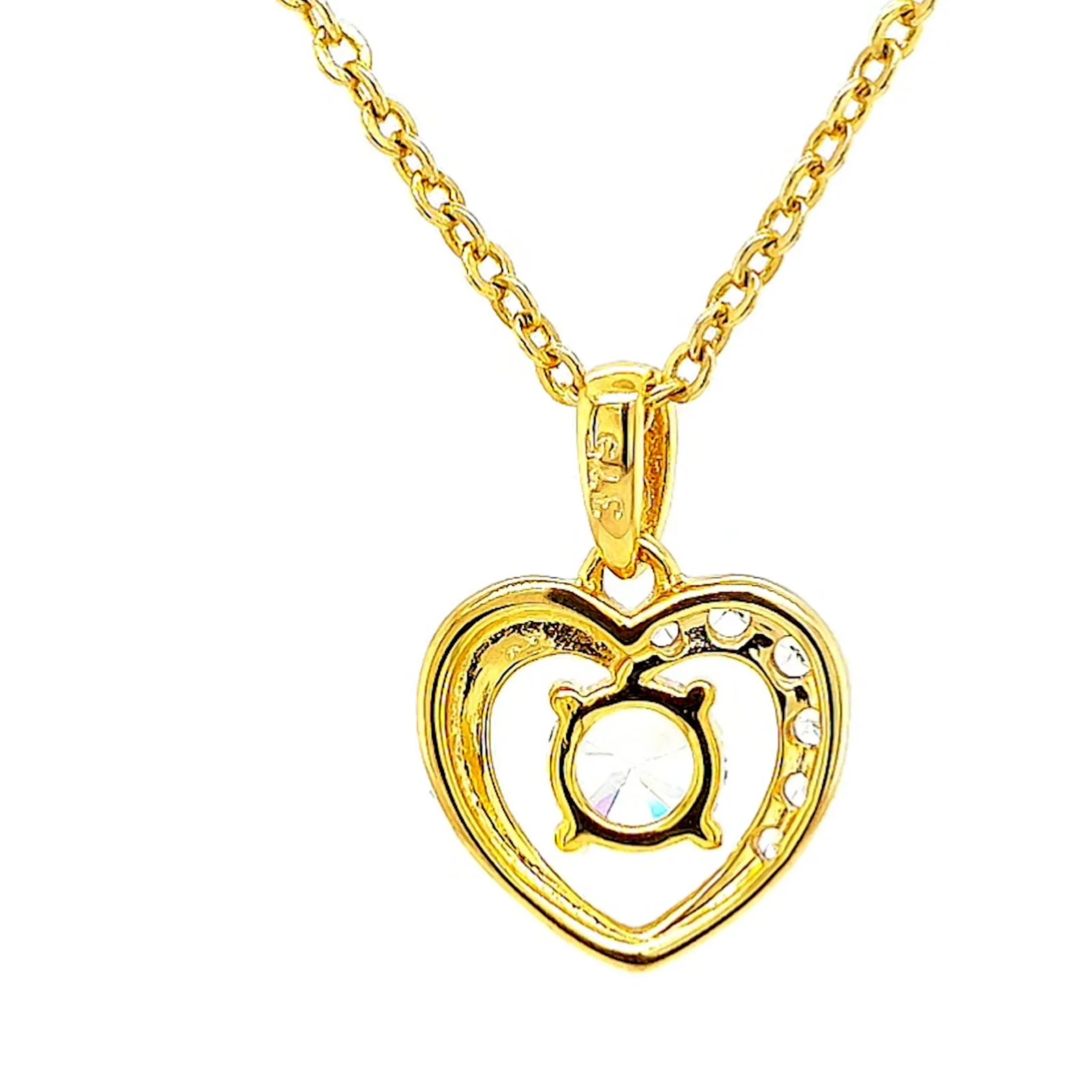 HUSH 9ct Yellow Gold Round Brilliant Cut with 0.60 CARAT tw of Diamond Simulants Pendant - Image 40