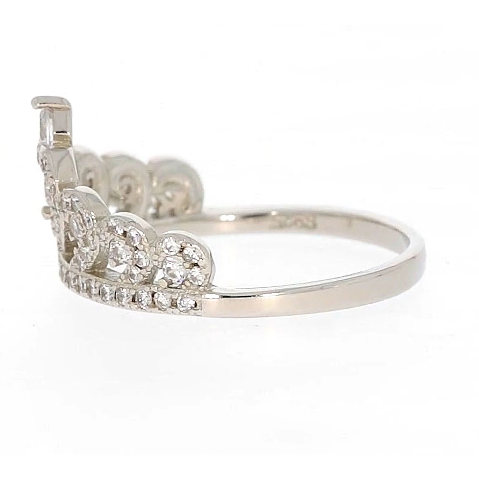 Sterling Silver Cubic Zirconia Tiara Ring - Image 19