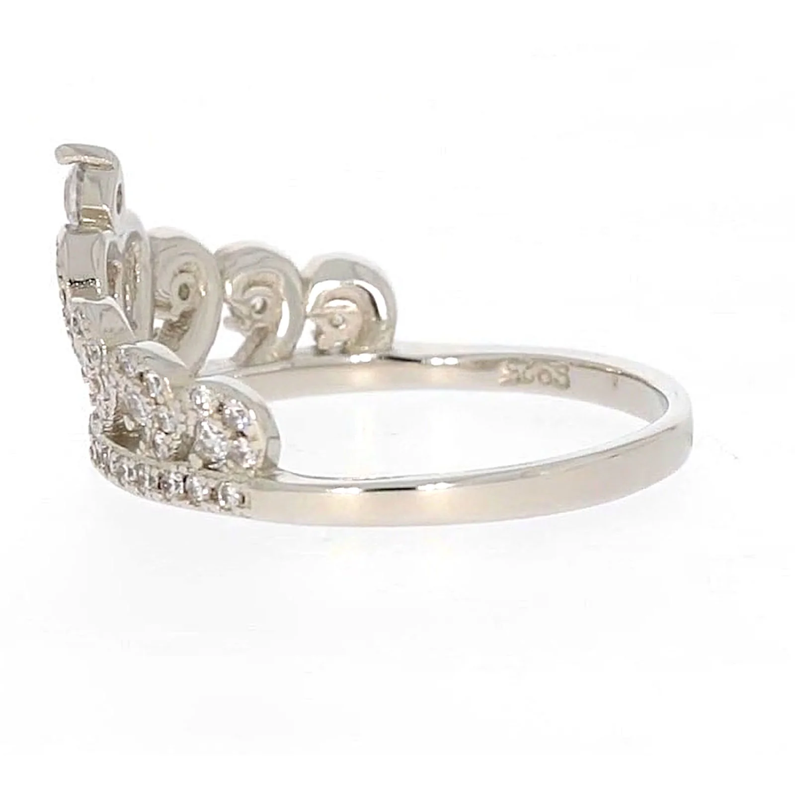 Sterling Silver Cubic Zirconia Tiara Ring - Image 22