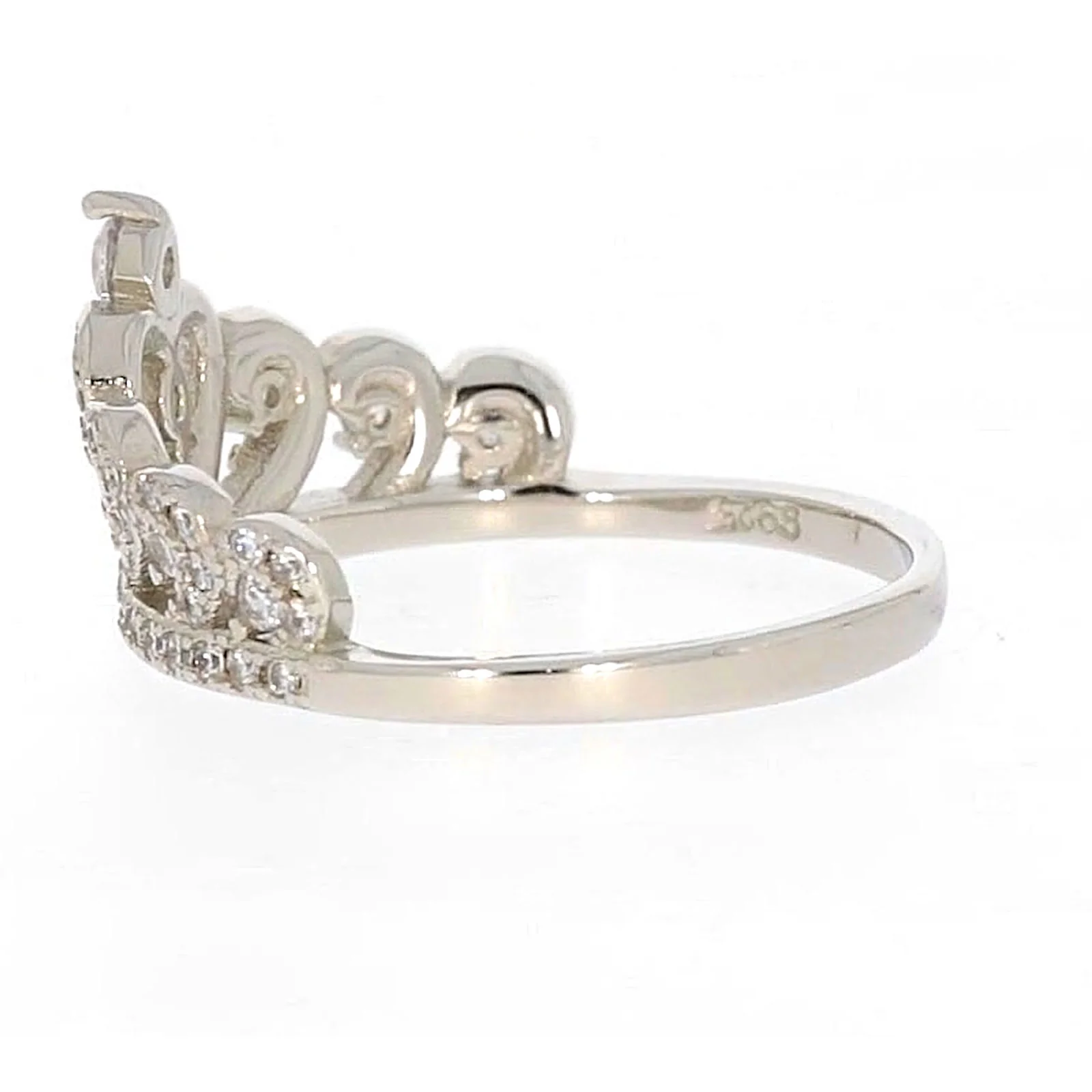 Sterling Silver Cubic Zirconia Tiara Ring - Image 23