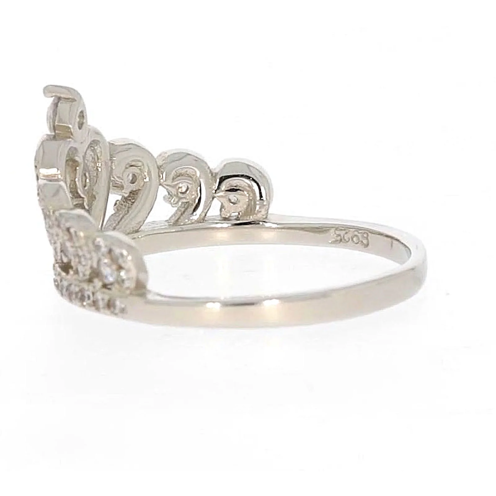 Sterling Silver Cubic Zirconia Tiara Ring - Image 24