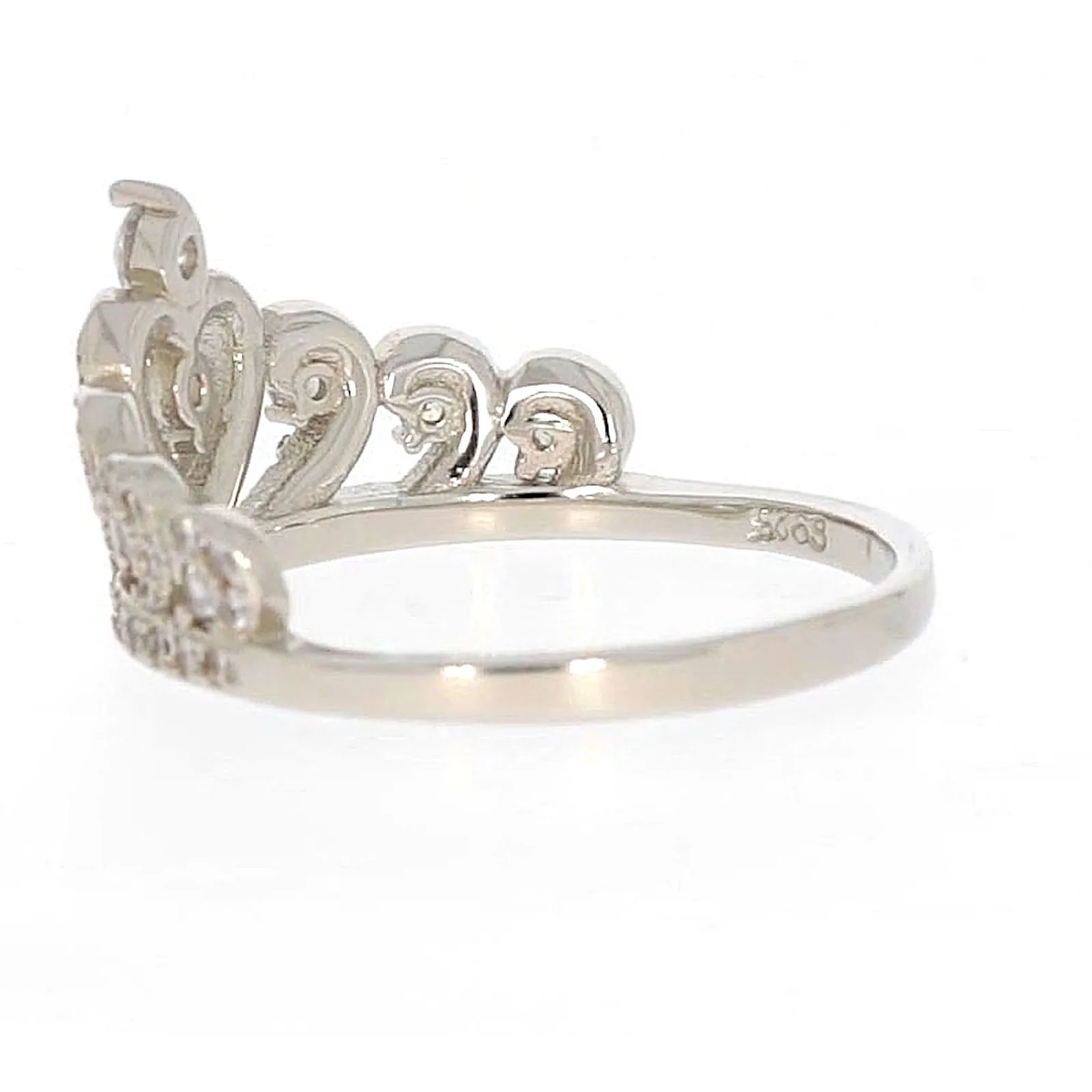 Sterling Silver Cubic Zirconia Tiara Ring - Image 25