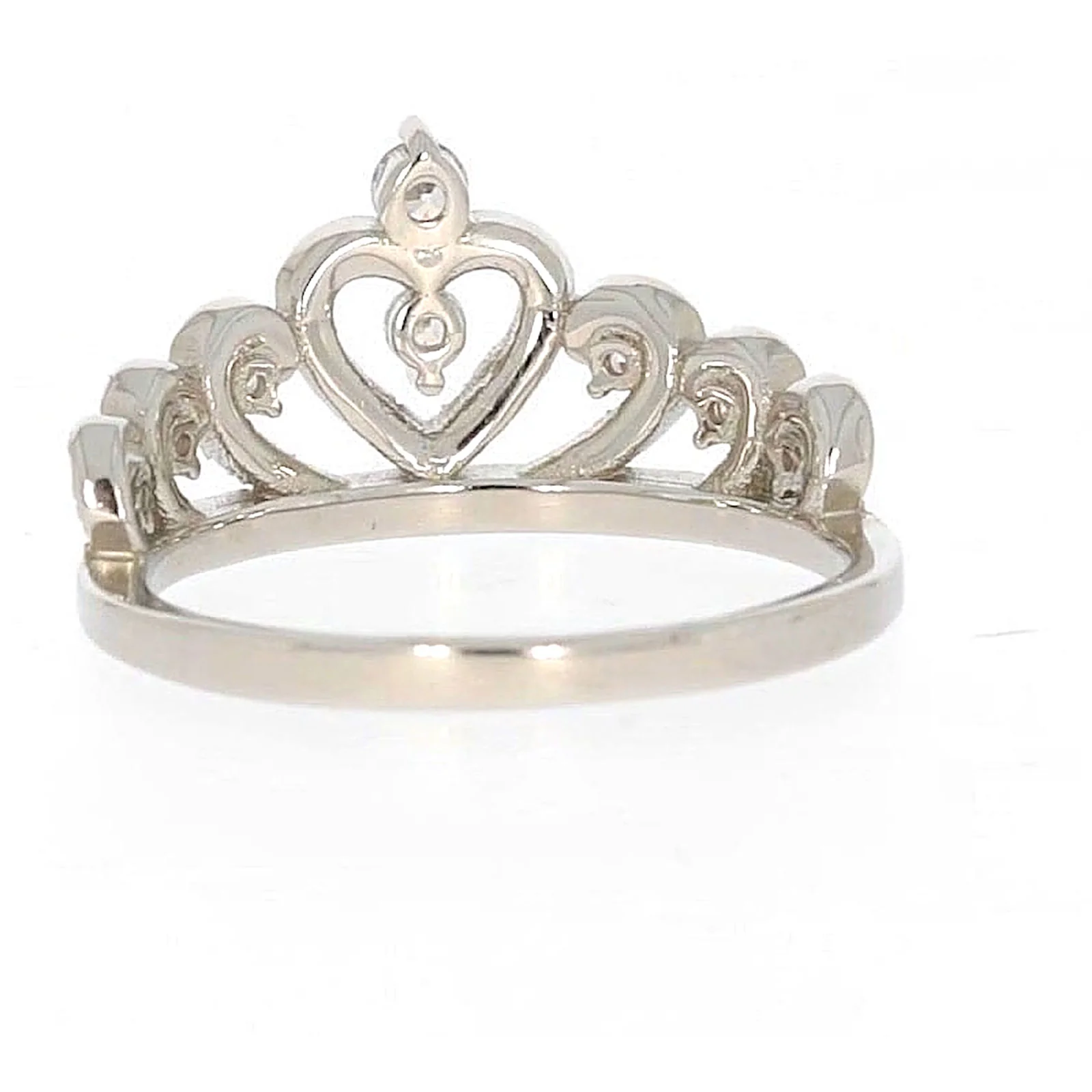 Sterling Silver Cubic Zirconia Tiara Ring - Image 36