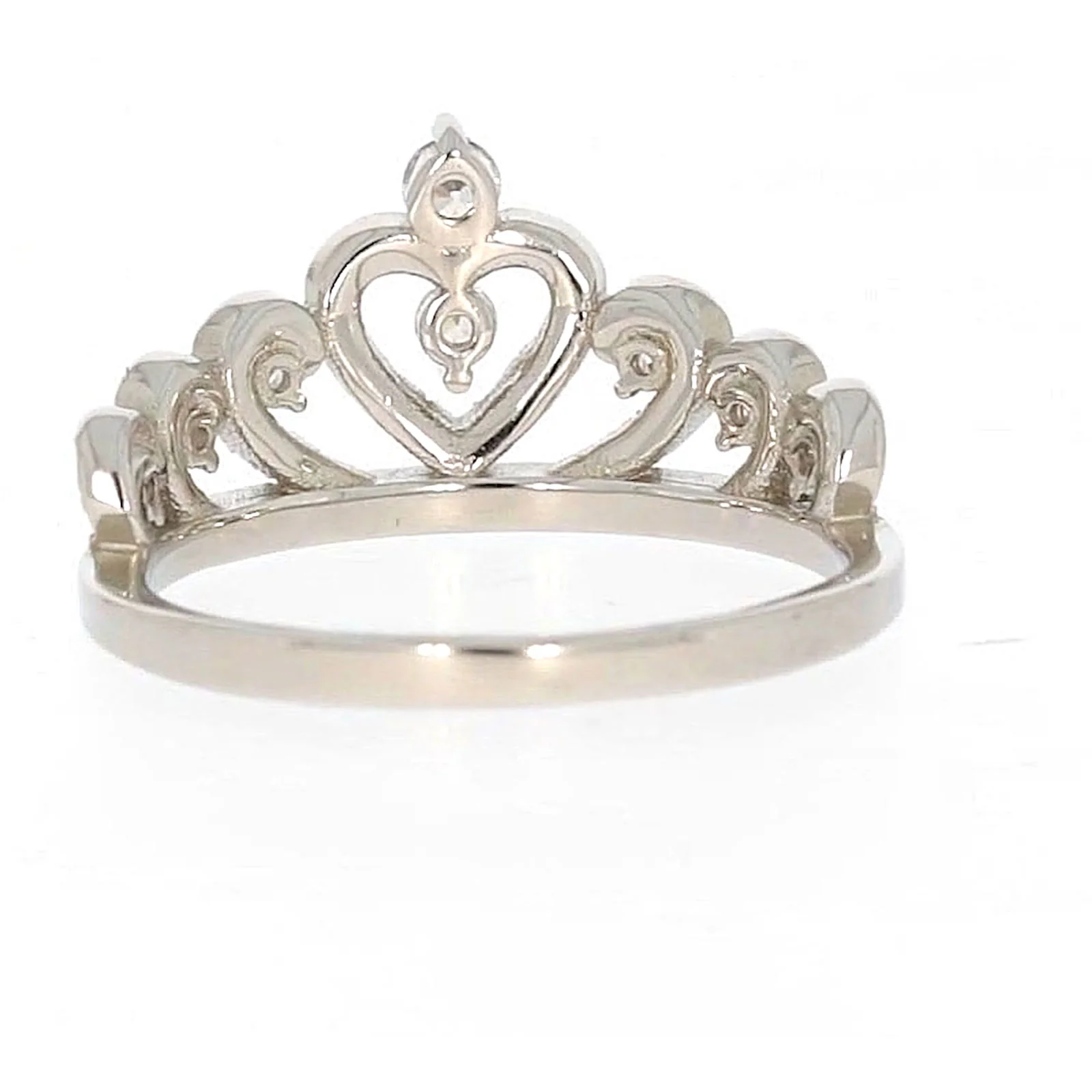 Sterling Silver Cubic Zirconia Tiara Ring - Image 37