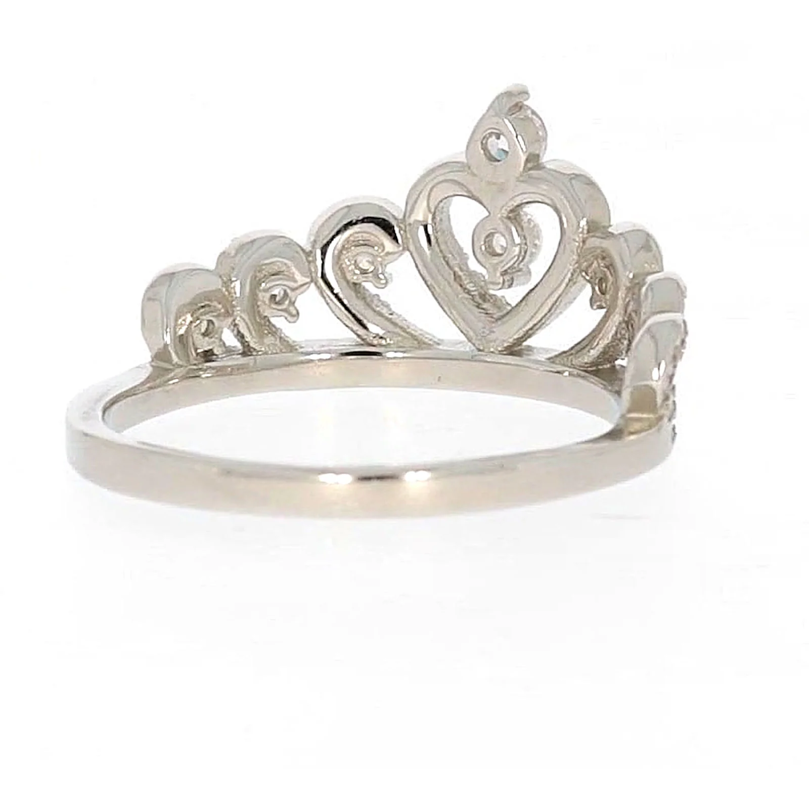 Sterling Silver Cubic Zirconia Tiara Ring - Image 44