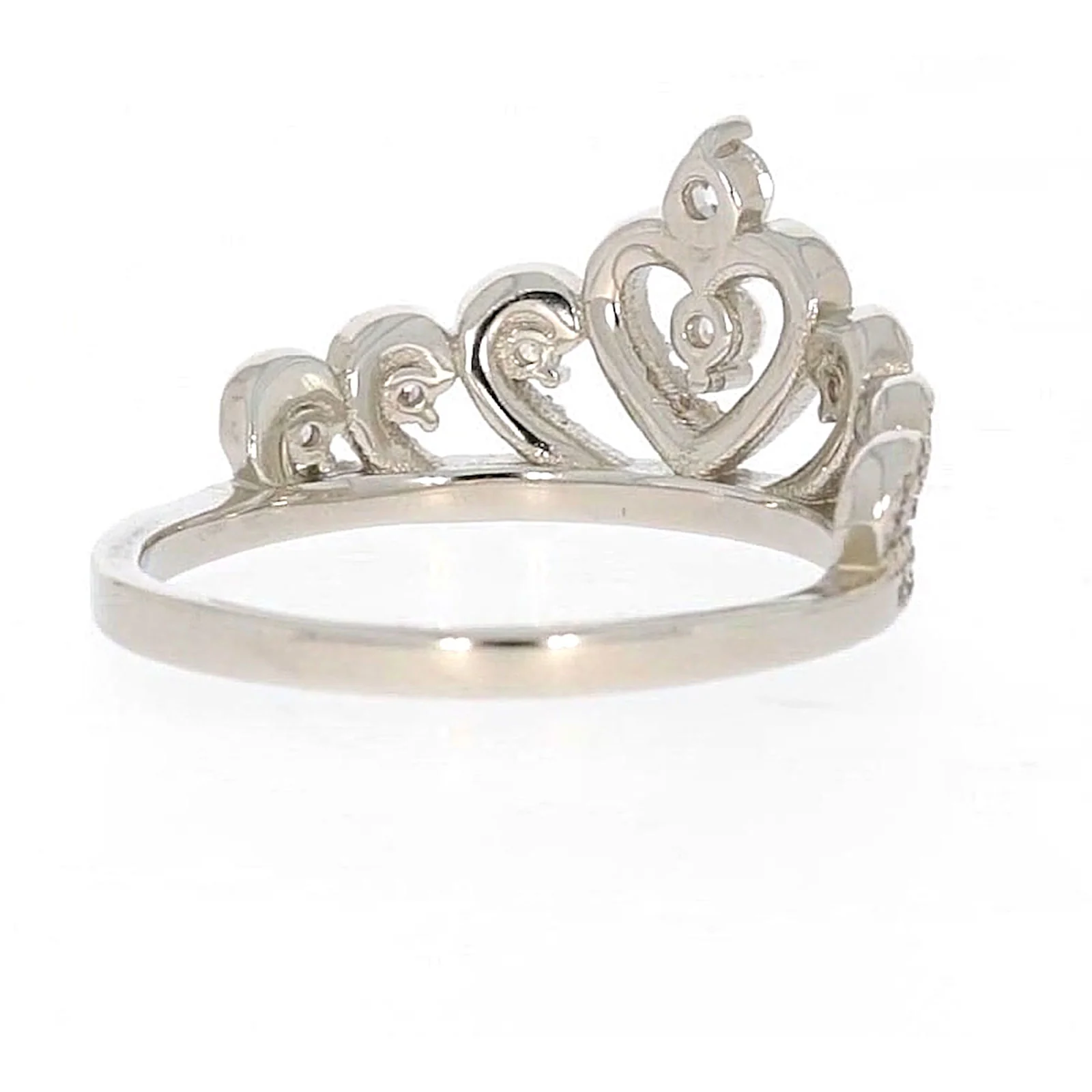 Sterling Silver Cubic Zirconia Tiara Ring - Image 45