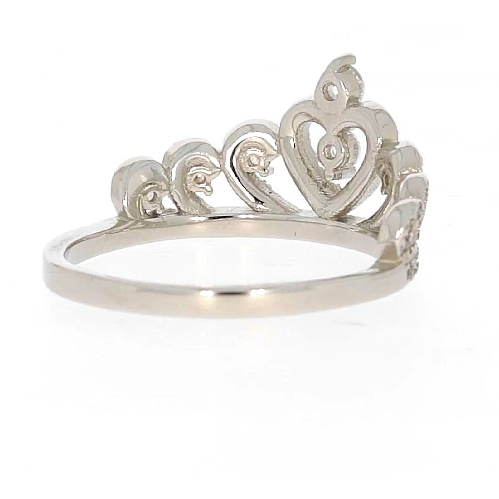 Sterling Silver Cubic Zirconia Tiara Ring - Image 46