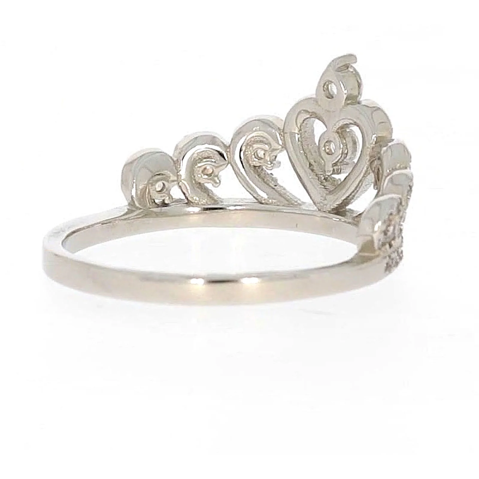 Sterling Silver Cubic Zirconia Tiara Ring - Image 47
