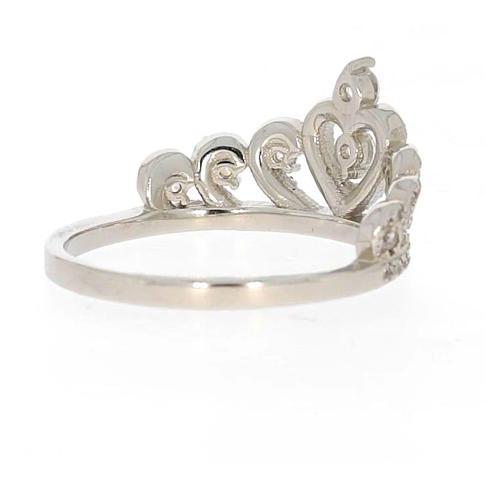 Sterling Silver Cubic Zirconia Tiara Ring - Image 48