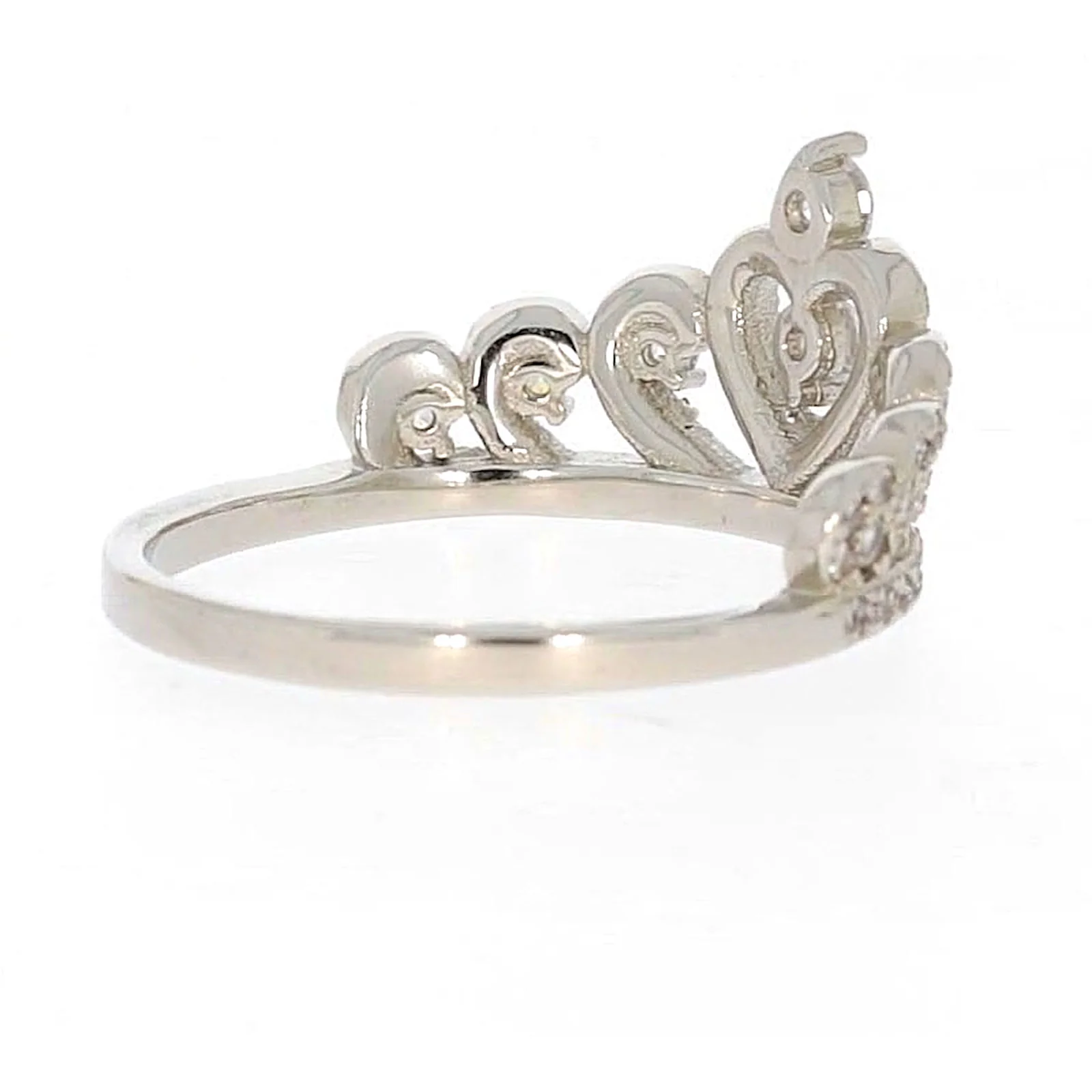 Sterling Silver Cubic Zirconia Tiara Ring - Image 49