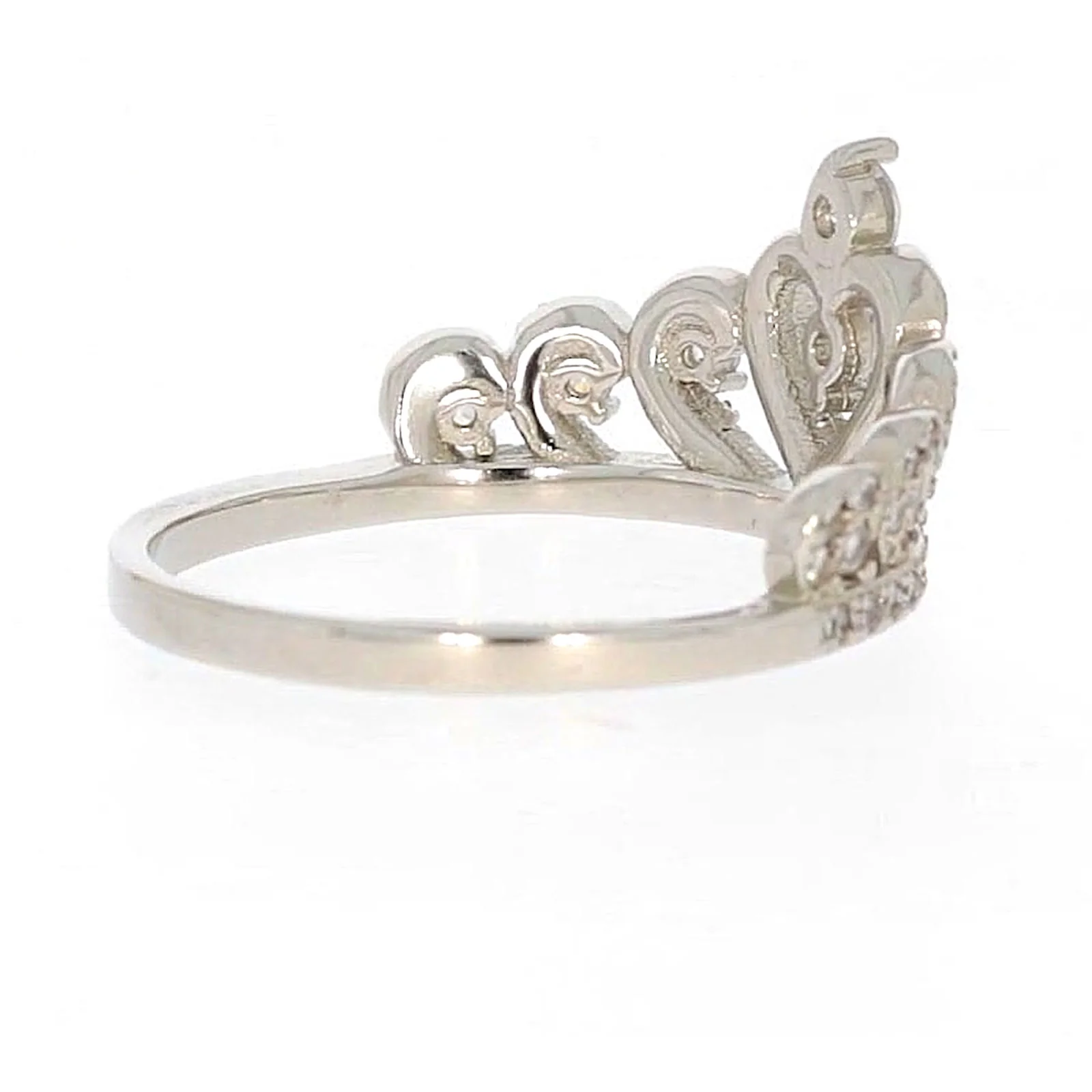 Sterling Silver Cubic Zirconia Tiara Ring - Image 50