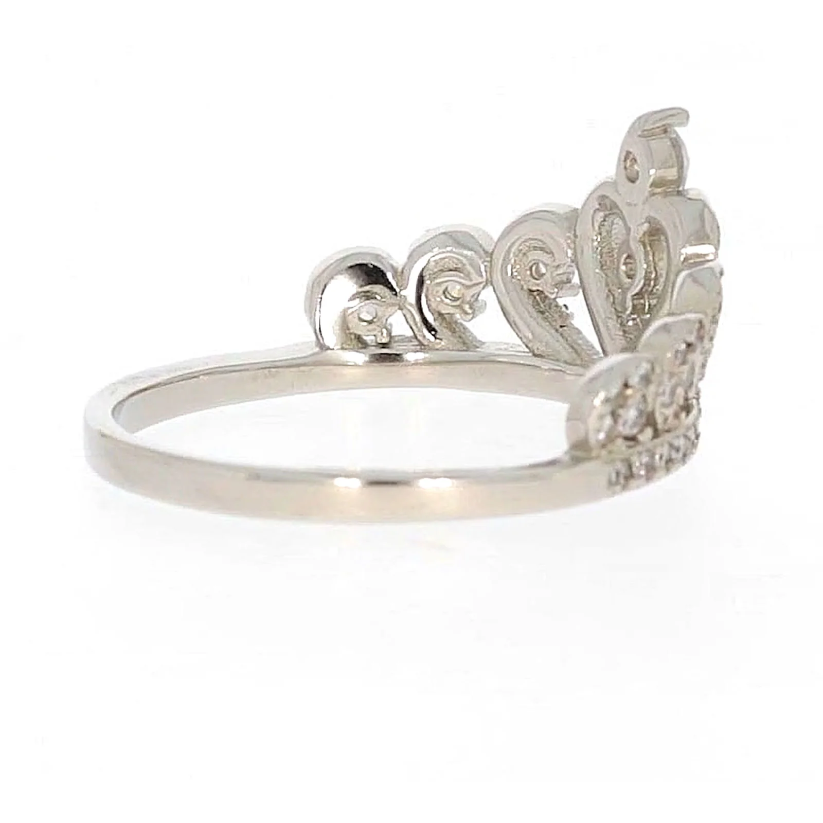 Sterling Silver Cubic Zirconia Tiara Ring - Image 51