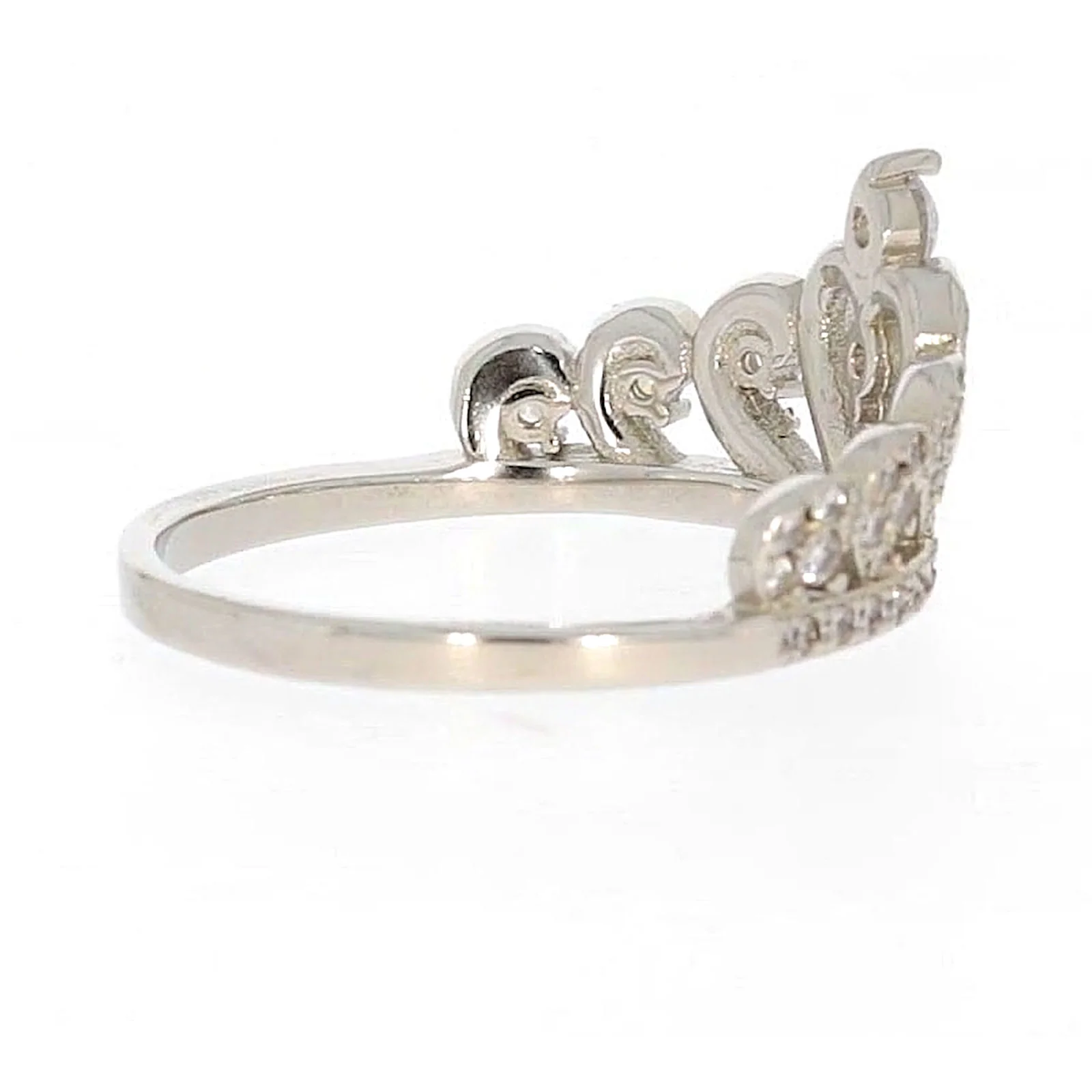 Sterling Silver Cubic Zirconia Tiara Ring - Image 52