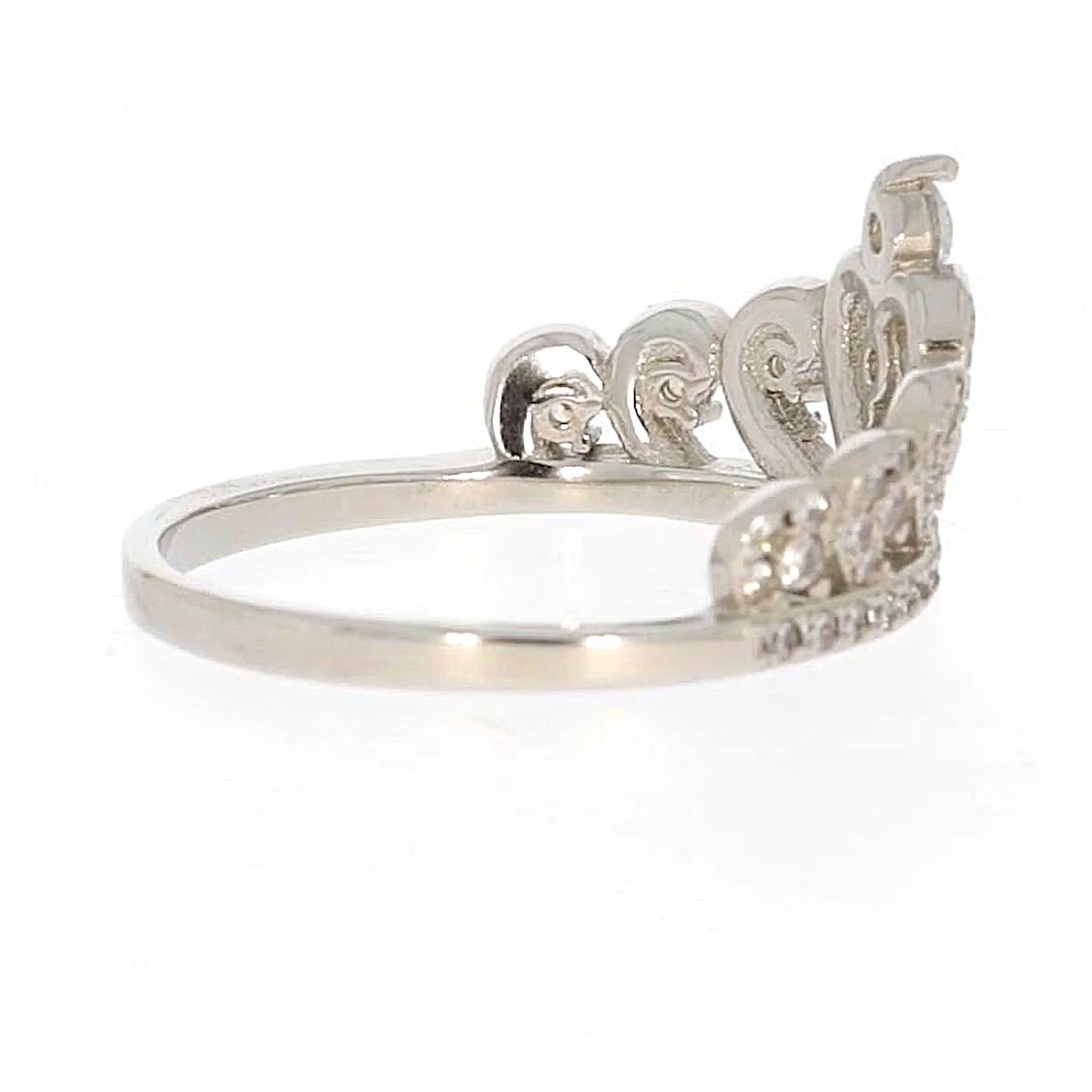 Sterling Silver Cubic Zirconia Tiara Ring - Image 53