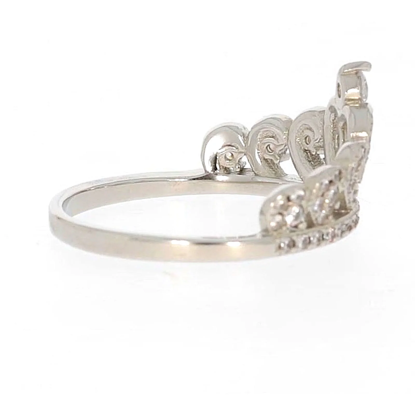 Sterling Silver Cubic Zirconia Tiara Ring - Image 54