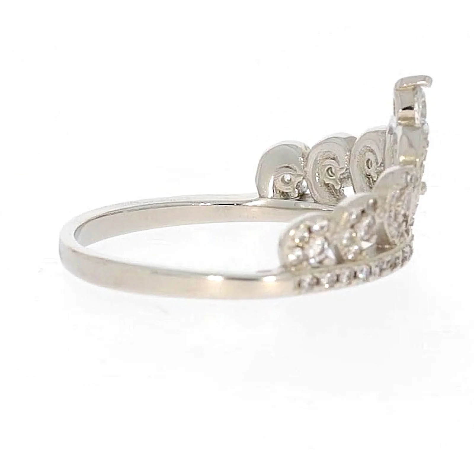 Sterling Silver Cubic Zirconia Tiara Ring - Image 56
