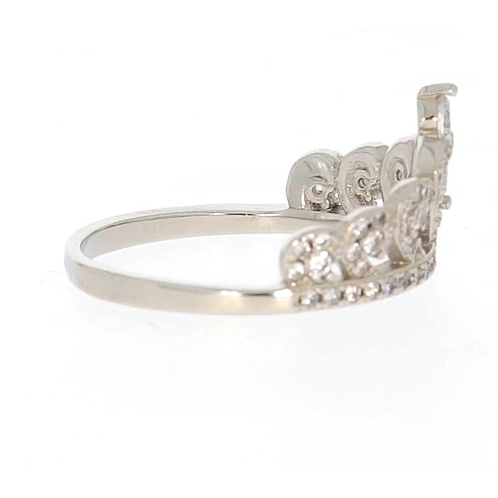 Sterling Silver Cubic Zirconia Tiara Ring - Image 57