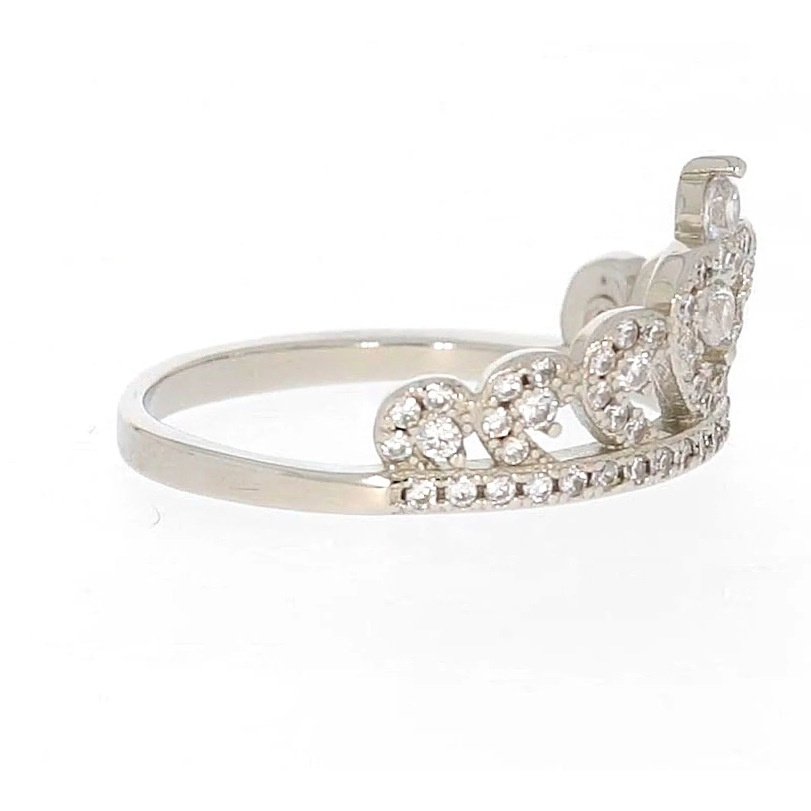 Sterling Silver Cubic Zirconia Tiara Ring - Image 61