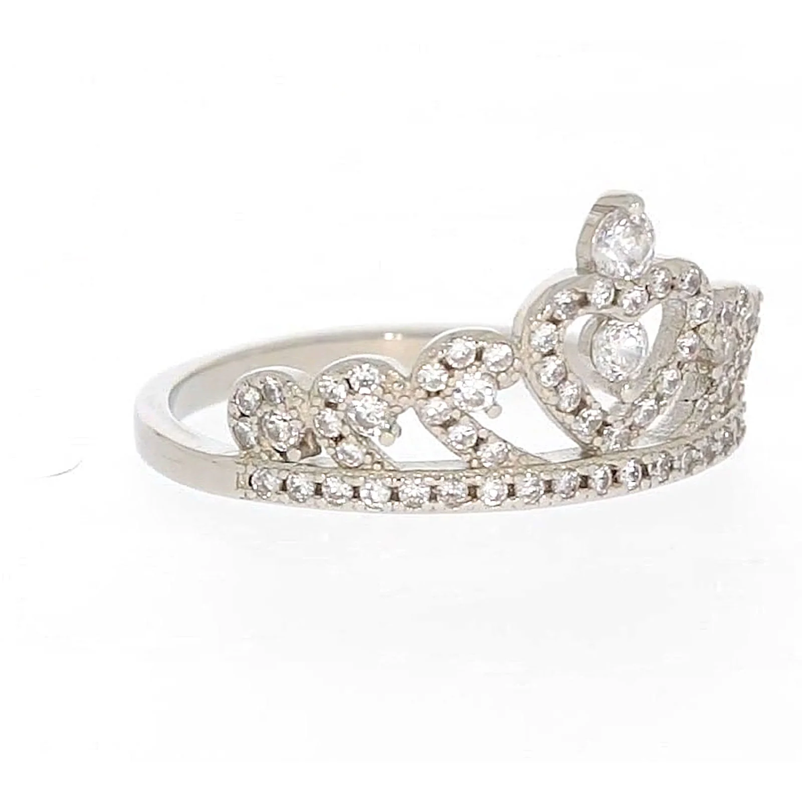 Sterling Silver Cubic Zirconia Tiara Ring - Image 68