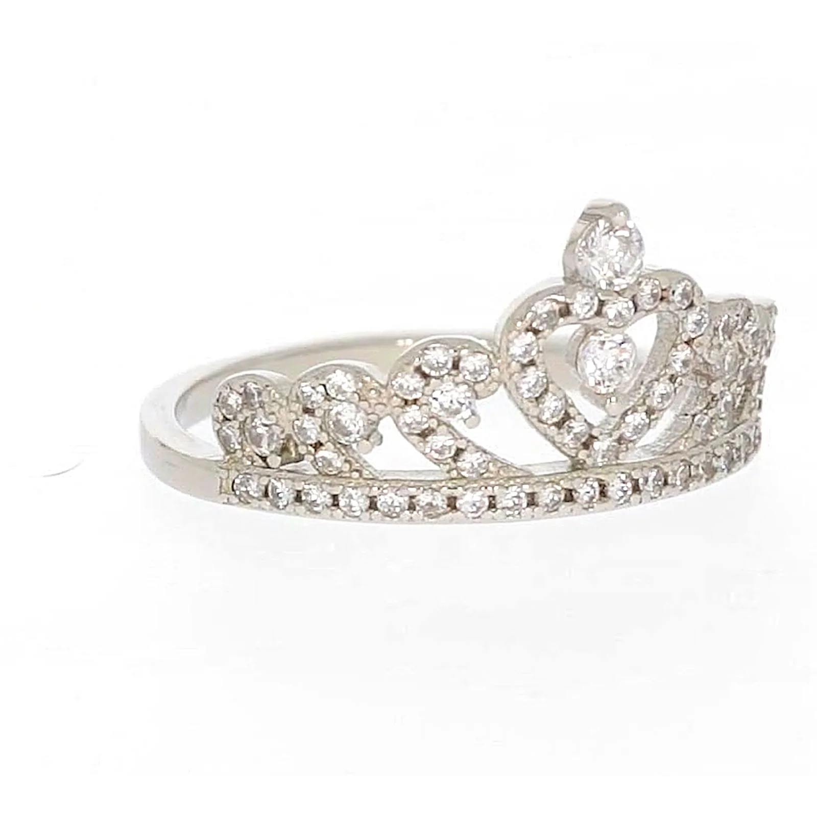 Sterling Silver Cubic Zirconia Tiara Ring - Image 69