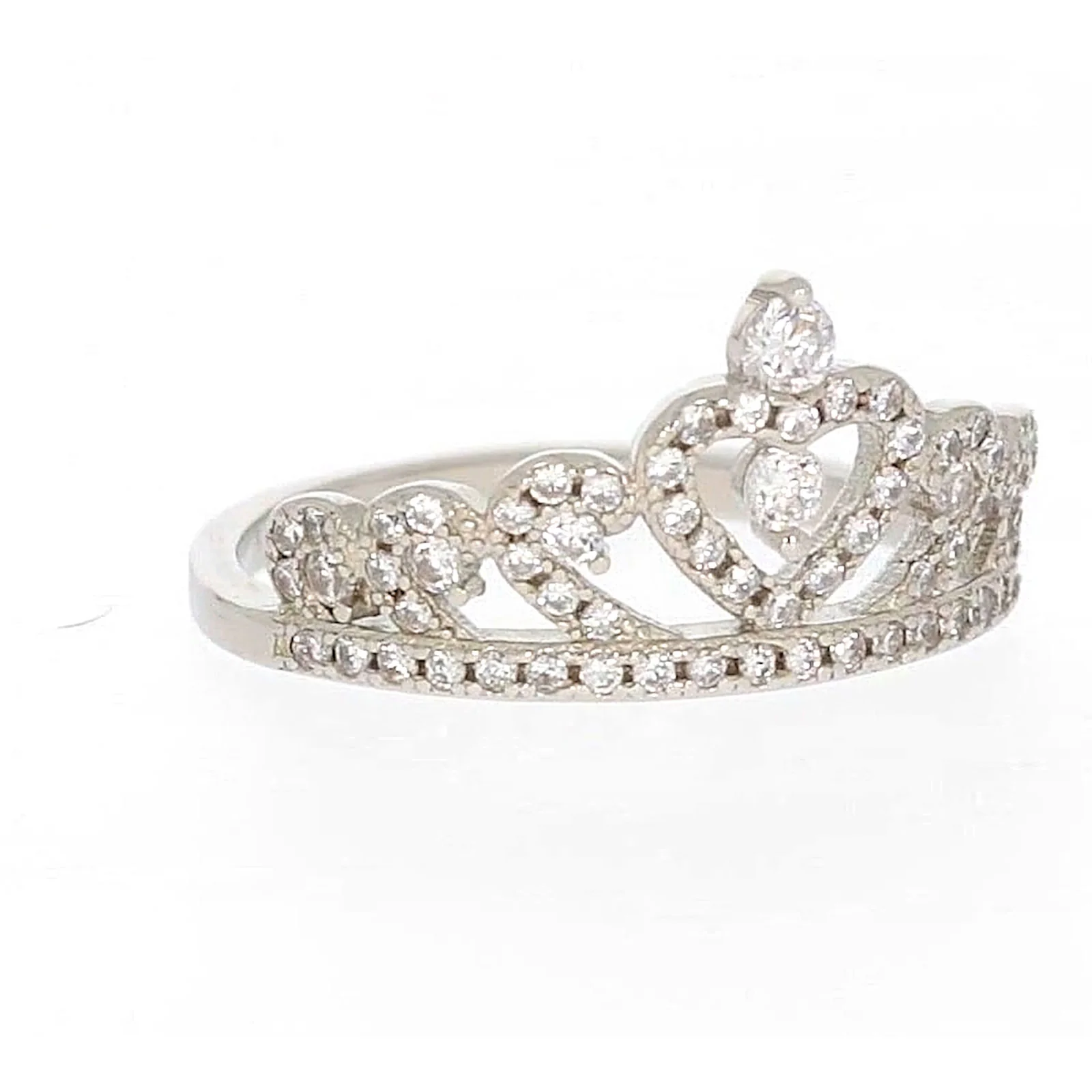 Sterling Silver Cubic Zirconia Tiara Ring - Image 70