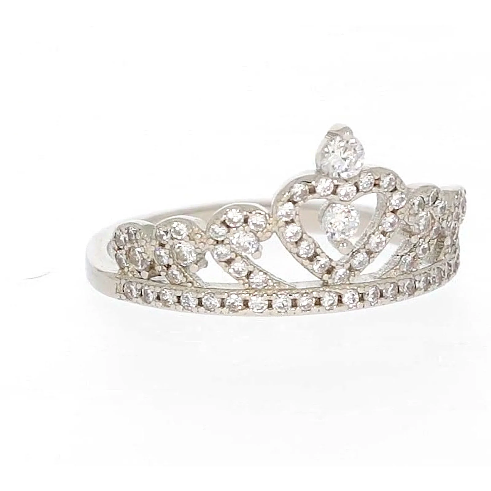 Sterling Silver Cubic Zirconia Tiara Ring - Image 71