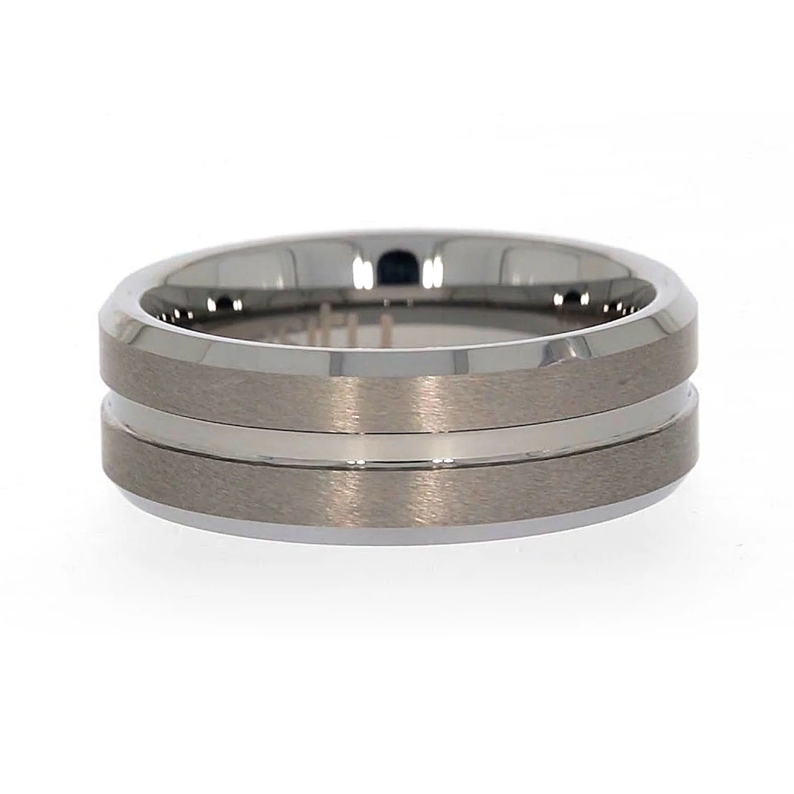 Tensity Band Patterned Polished Mens Ring - Image 70