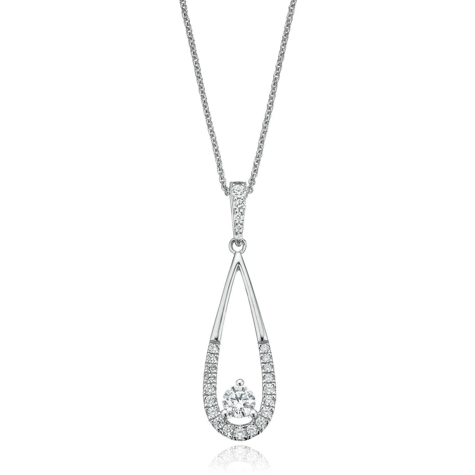 Sterling Silver Cubic Zirconia Pendant