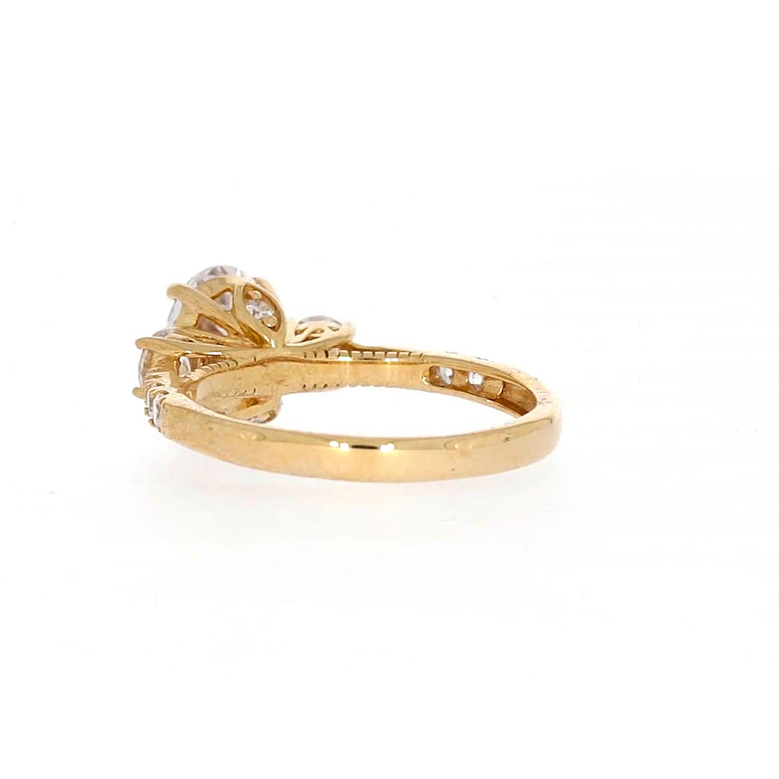 HUSH 9ct Yellow Gold Oval & Round Brilliant Cut with 1.70 CARAT tw of Diamond Simulants Ring - Image 33