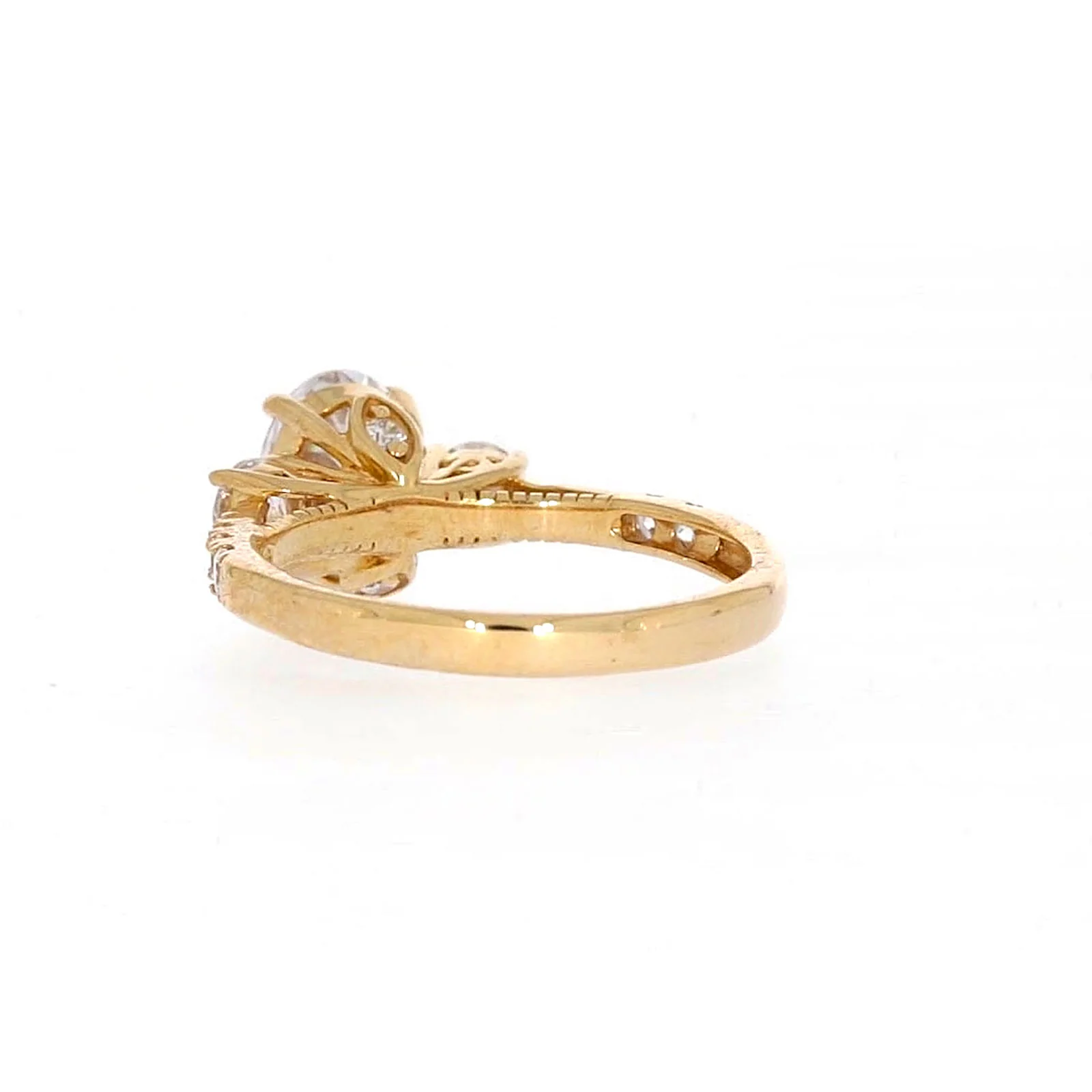 HUSH 9ct Yellow Gold Oval & Round Brilliant Cut with 1.70 CARAT tw of Diamond Simulants Ring - Image 34