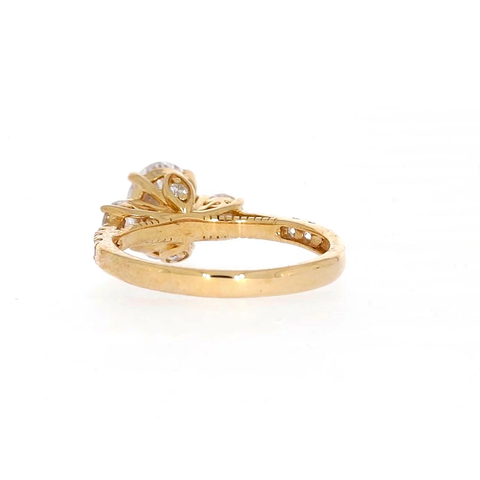 HUSH 9ct Yellow Gold Oval & Round Brilliant Cut with 1.70 CARAT tw of Diamond Simulants Ring - Image 35
