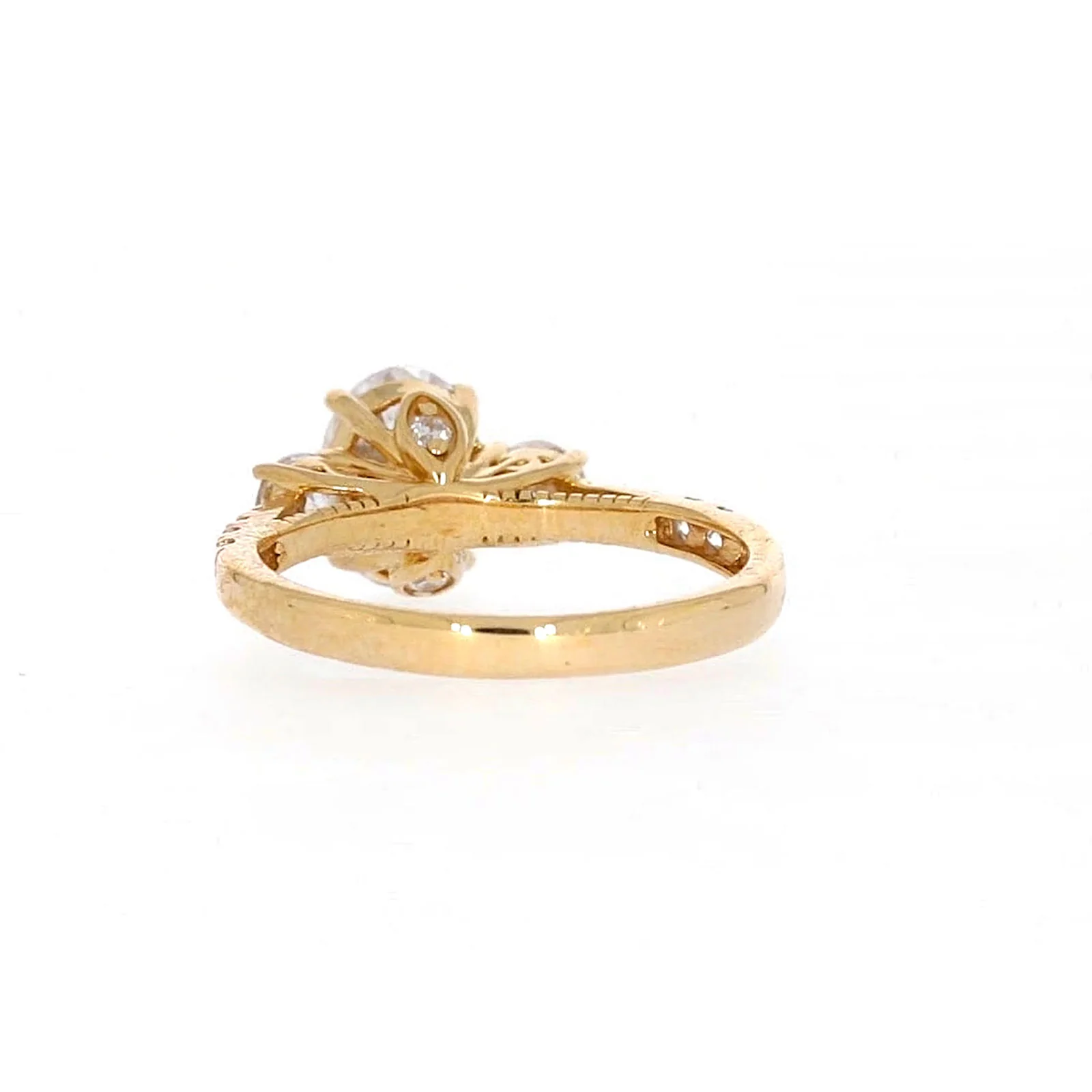 HUSH 9ct Yellow Gold Oval & Round Brilliant Cut with 1.70 CARAT tw of Diamond Simulants Ring - Image 36
