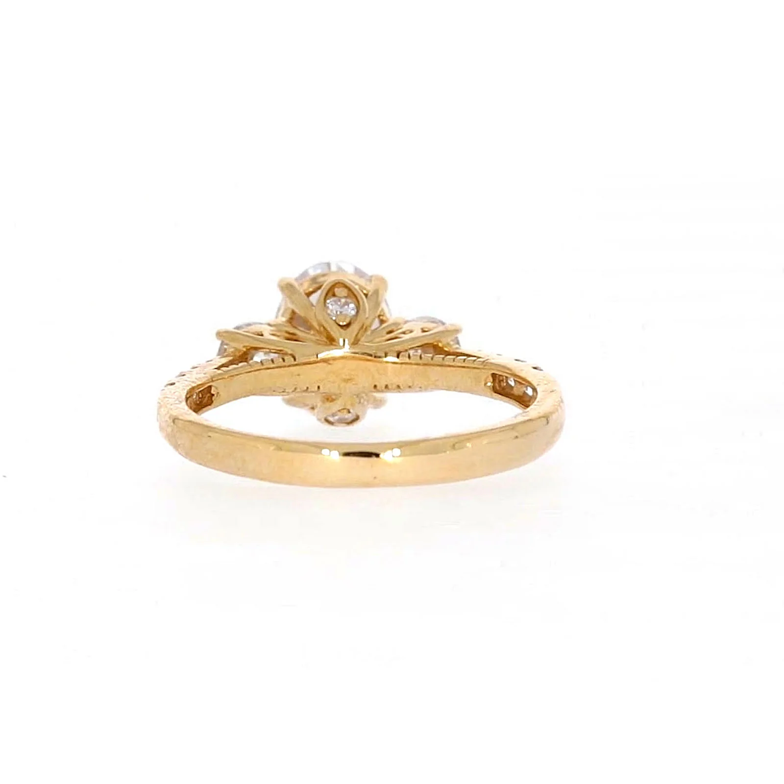 HUSH 9ct Yellow Gold Oval & Round Brilliant Cut with 1.70 CARAT tw of Diamond Simulants Ring - Image 38