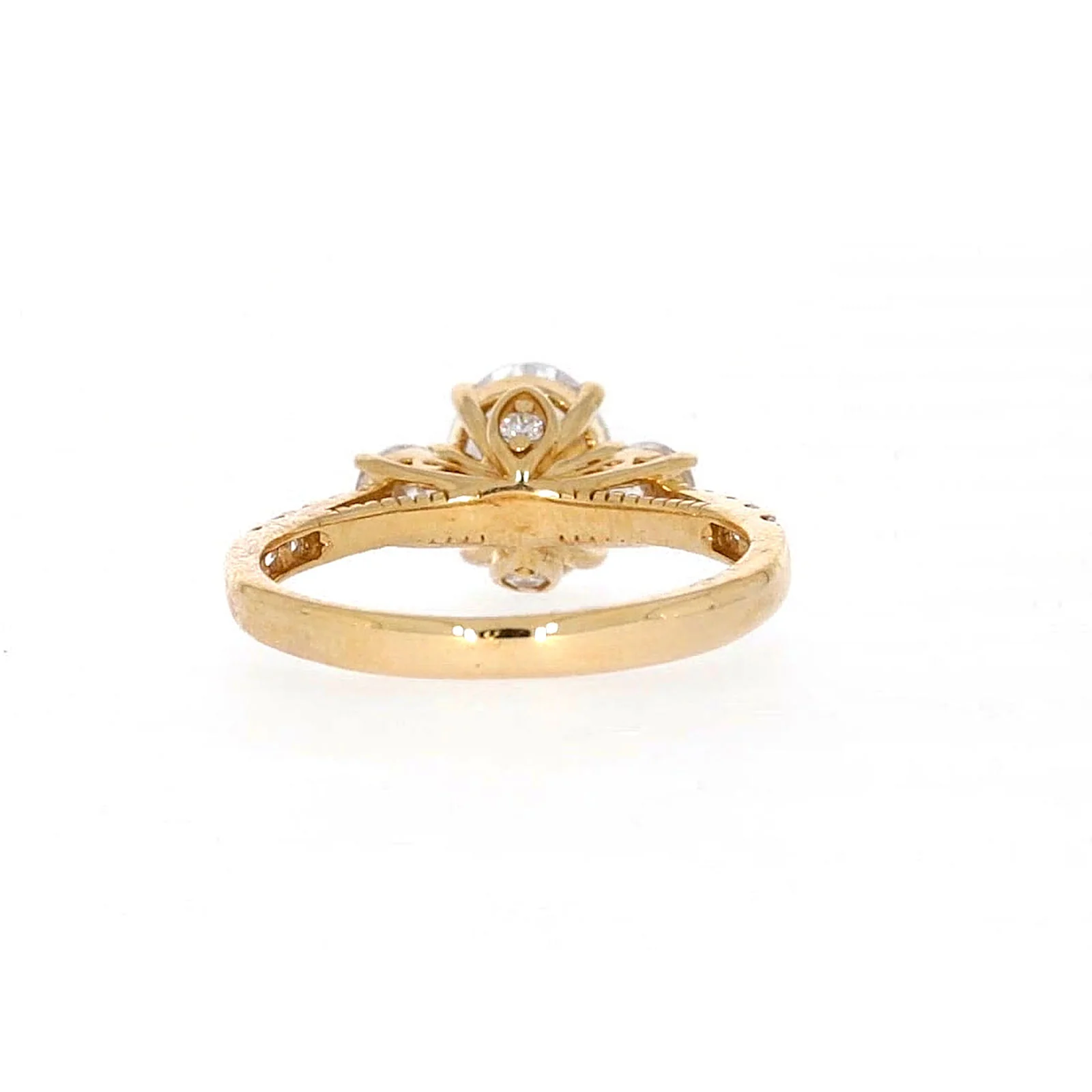 HUSH 9ct Yellow Gold Oval & Round Brilliant Cut with 1.70 CARAT tw of Diamond Simulants Ring - Image 40