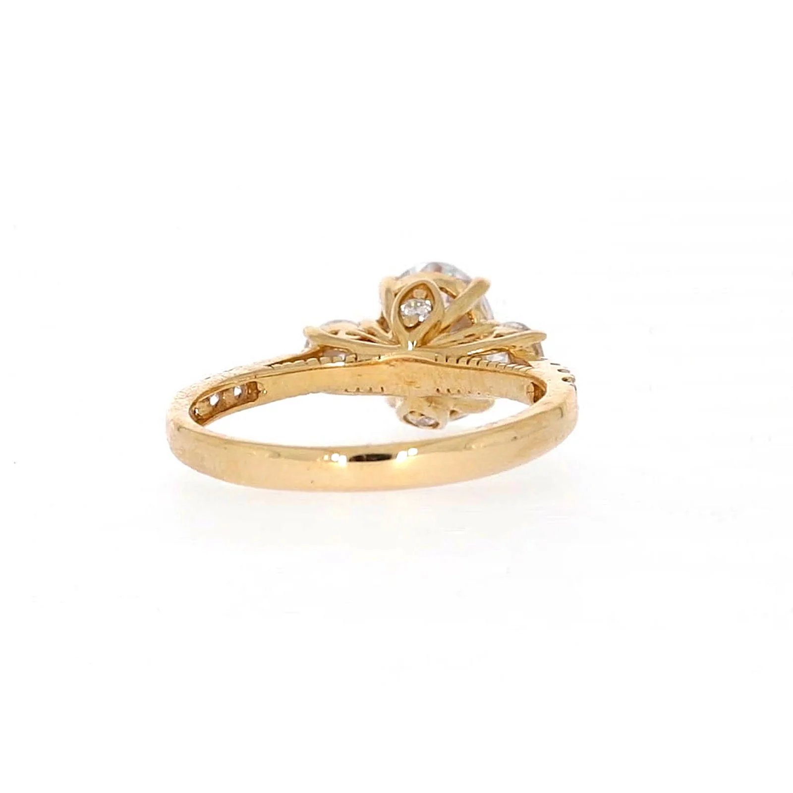 HUSH 9ct Yellow Gold Oval & Round Brilliant Cut with 1.70 CARAT tw of Diamond Simulants Ring - Image 42