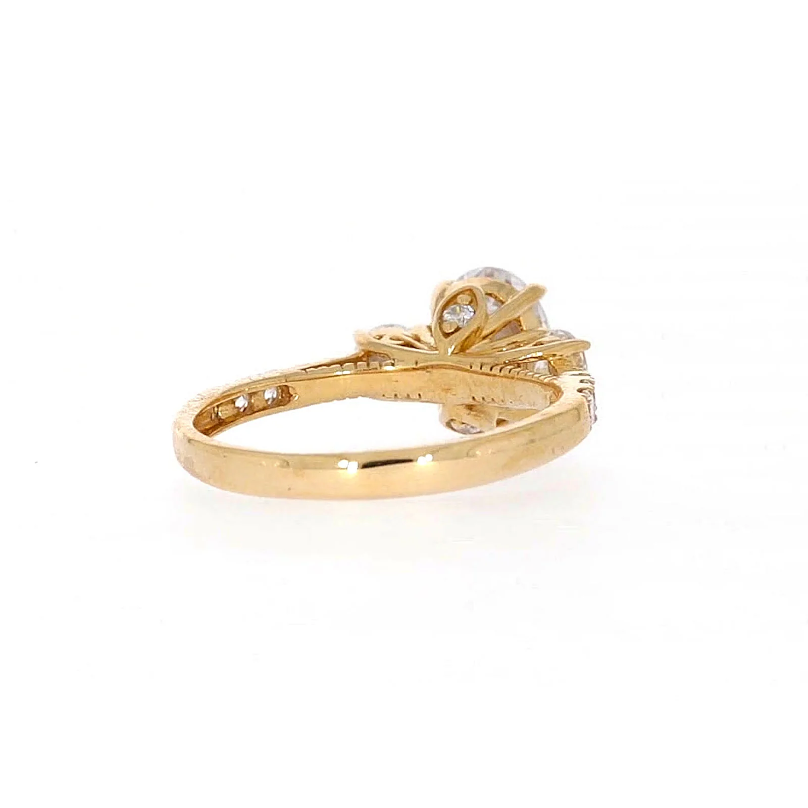 HUSH 9ct Yellow Gold Oval & Round Brilliant Cut with 1.70 CARAT tw of Diamond Simulants Ring - Image 44