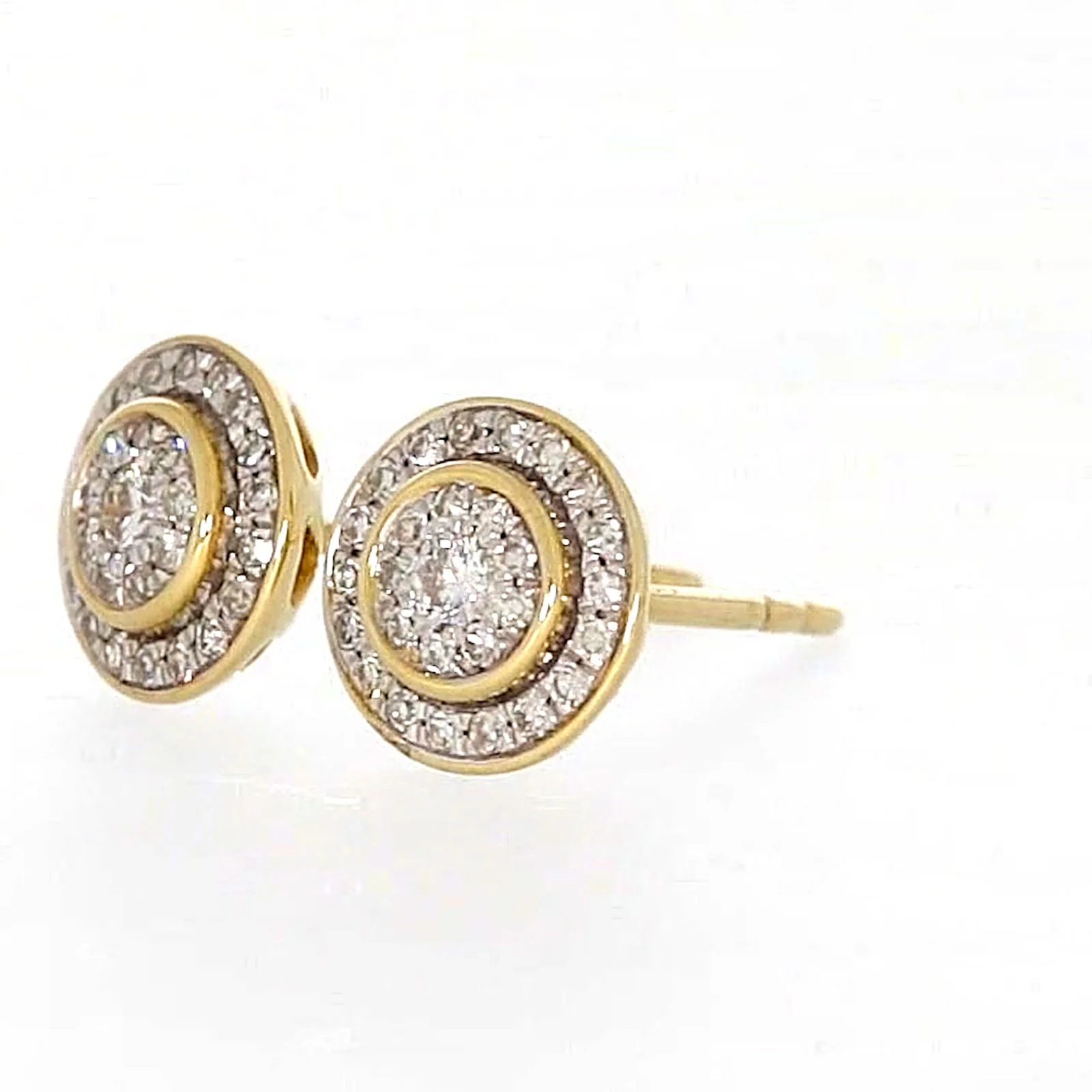 9ct Yellow Gold Round Brilliant Cut with 1/4 CARAT tw of Diamonds Stud Earrings - Image 14