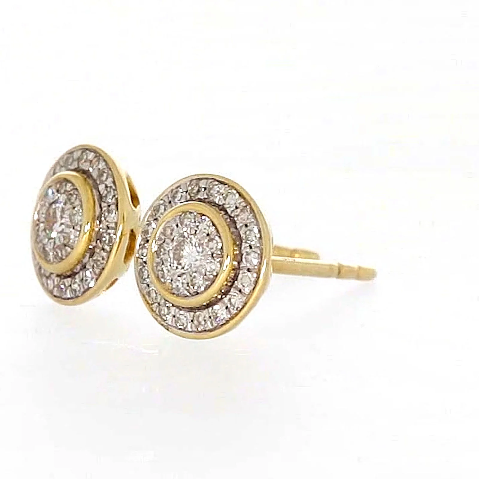 9ct Yellow Gold Round Brilliant Cut with 1/4 CARAT tw of Diamonds Stud Earrings - Image 15