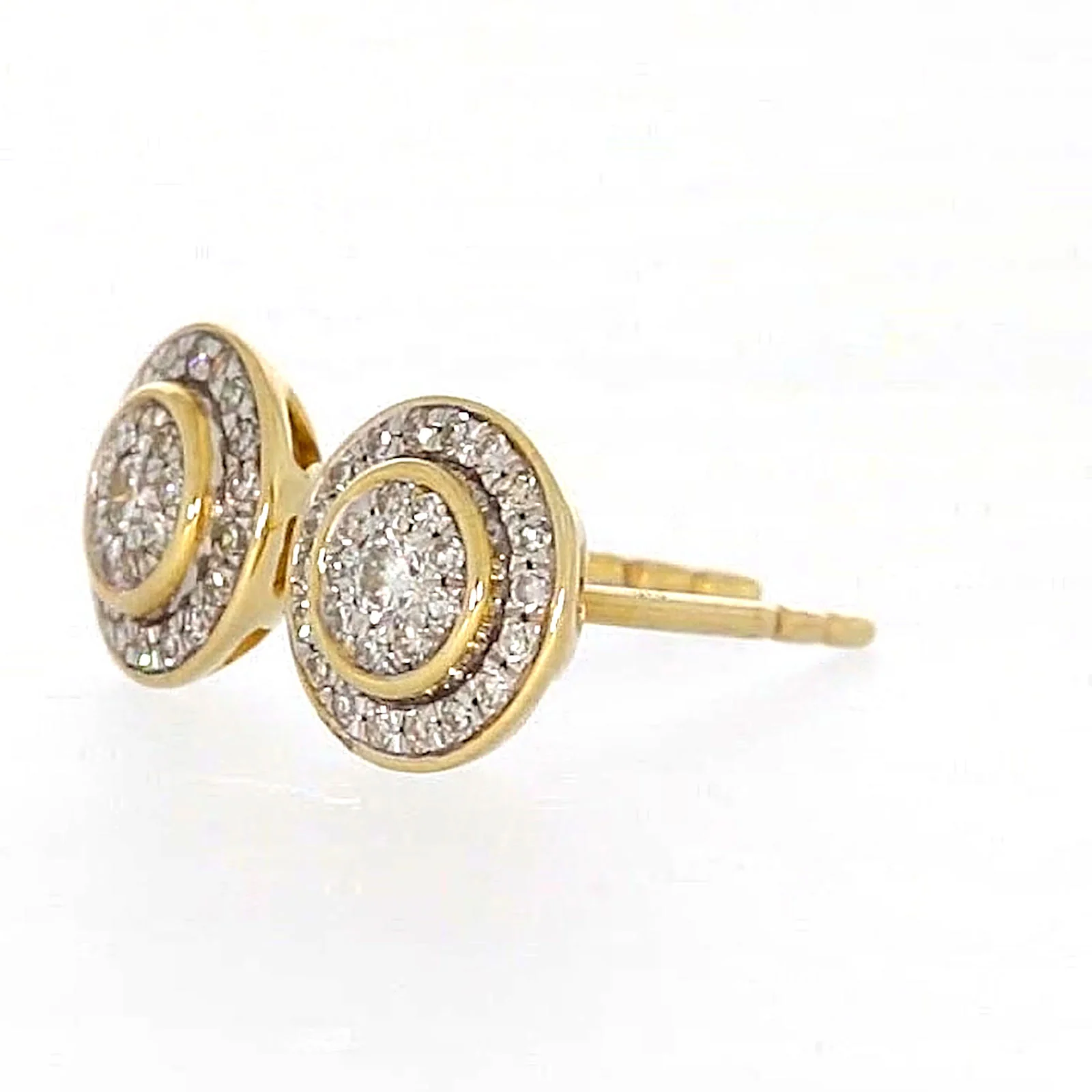 9ct Yellow Gold Round Brilliant Cut with 1/4 CARAT tw of Diamonds Stud Earrings - Image 16
