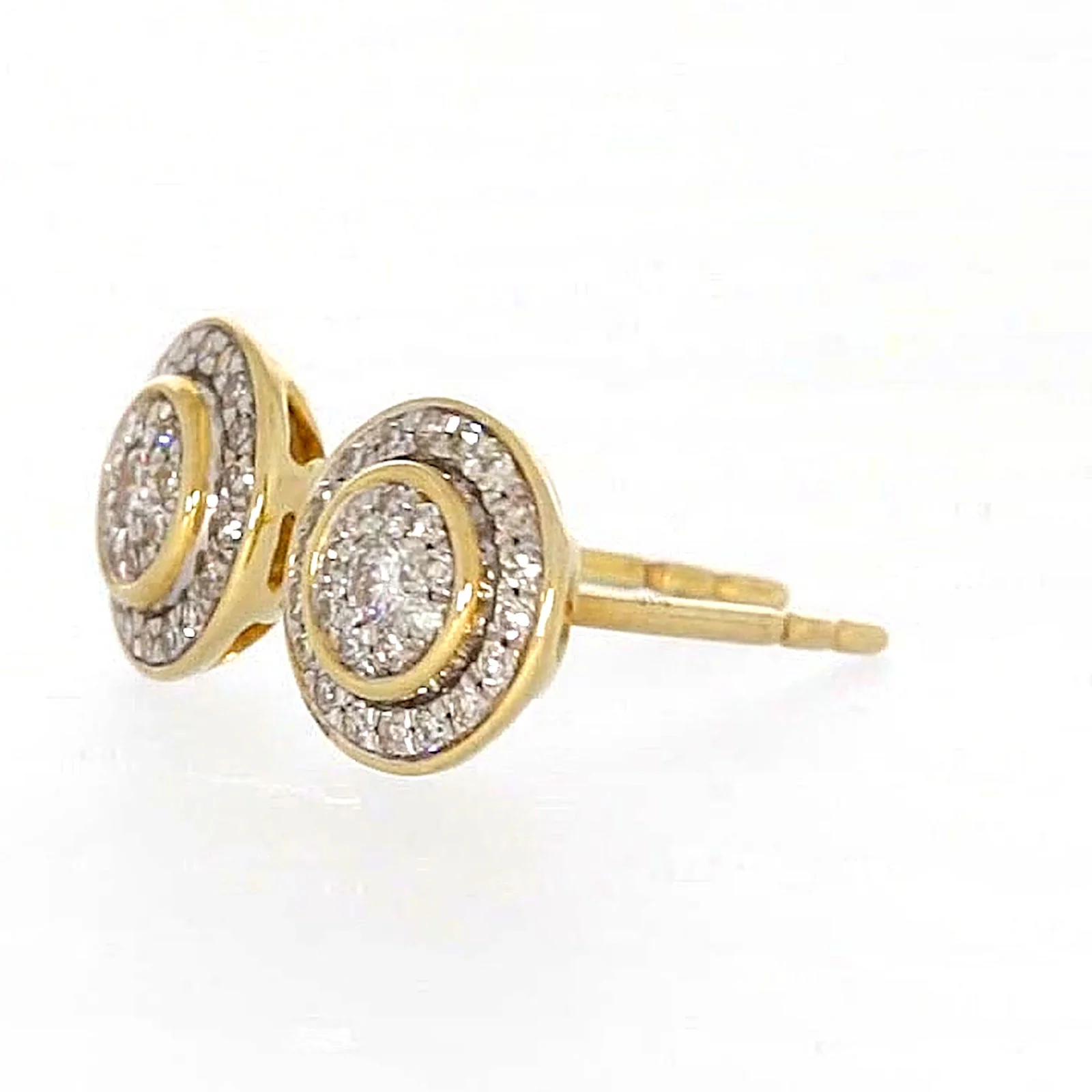 9ct Yellow Gold Round Brilliant Cut with 1/4 CARAT tw of Diamonds Stud Earrings - Image 17