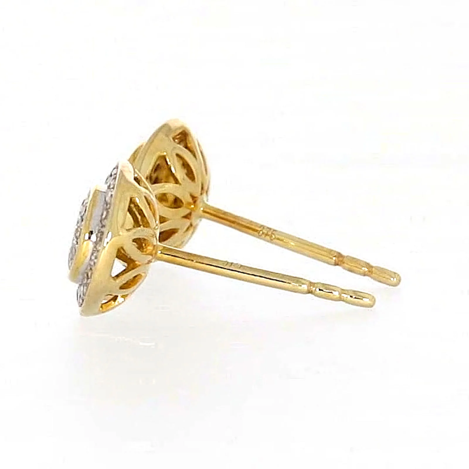 9ct Yellow Gold Round Brilliant Cut with 1/4 CARAT tw of Diamonds Stud Earrings - Image 26
