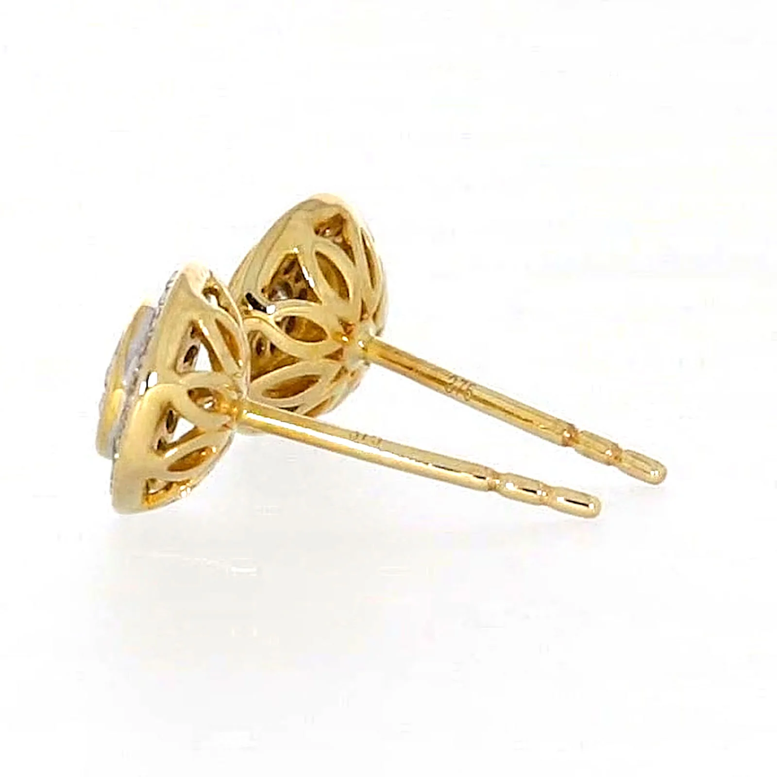 9ct Yellow Gold Round Brilliant Cut with 1/4 CARAT tw of Diamonds Stud Earrings - Image 28