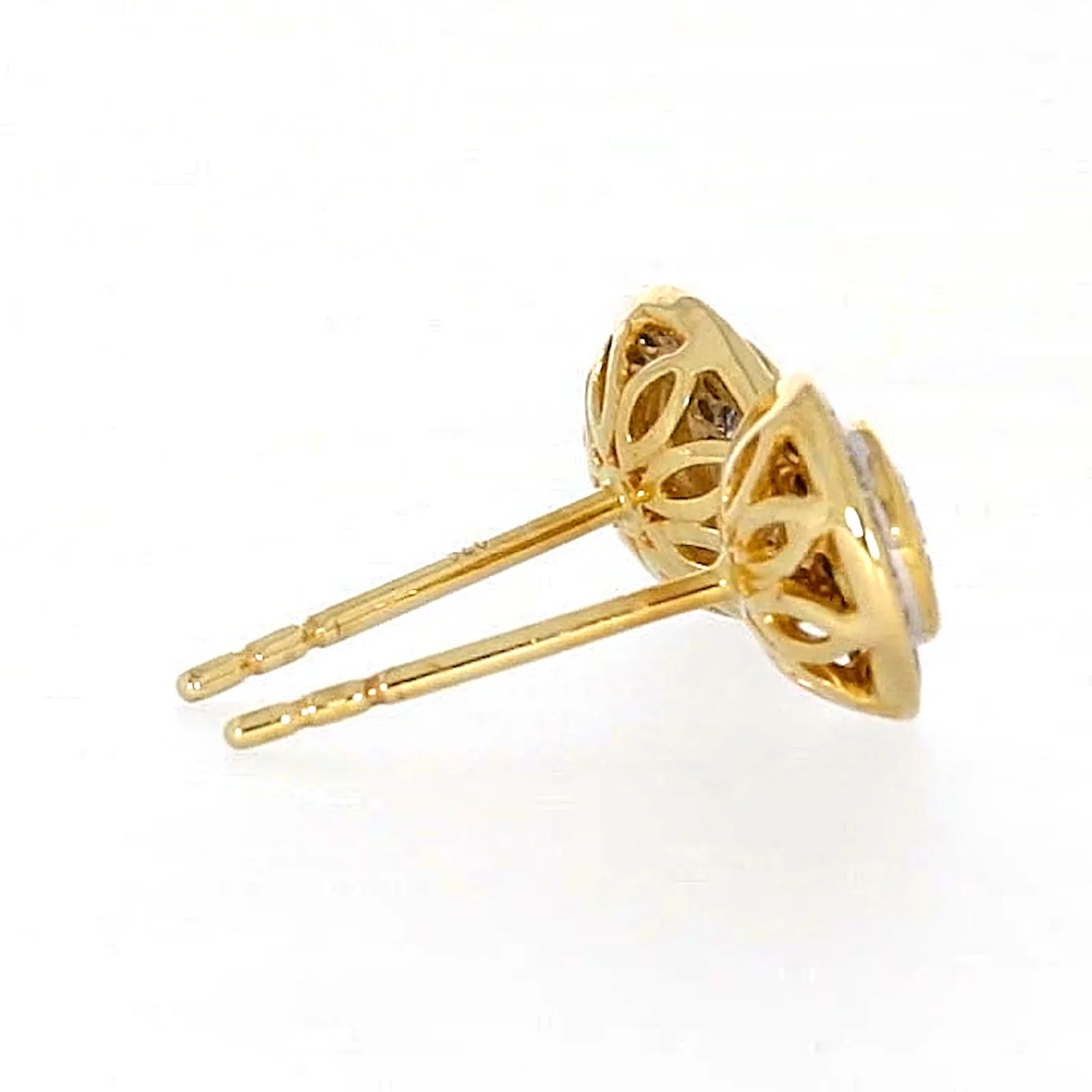 9ct Yellow Gold Round Brilliant Cut with 1/4 CARAT tw of Diamonds Stud Earrings - Image 56
