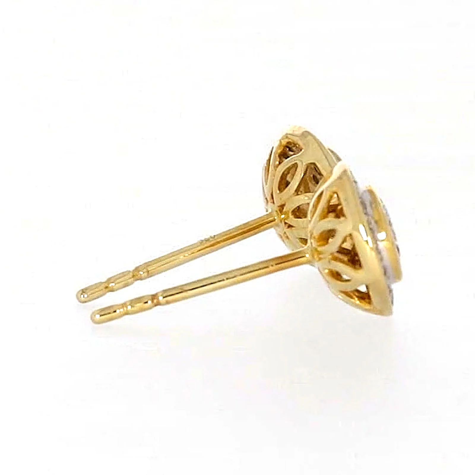 9ct Yellow Gold Round Brilliant Cut with 1/4 CARAT tw of Diamonds Stud Earrings - Image 57