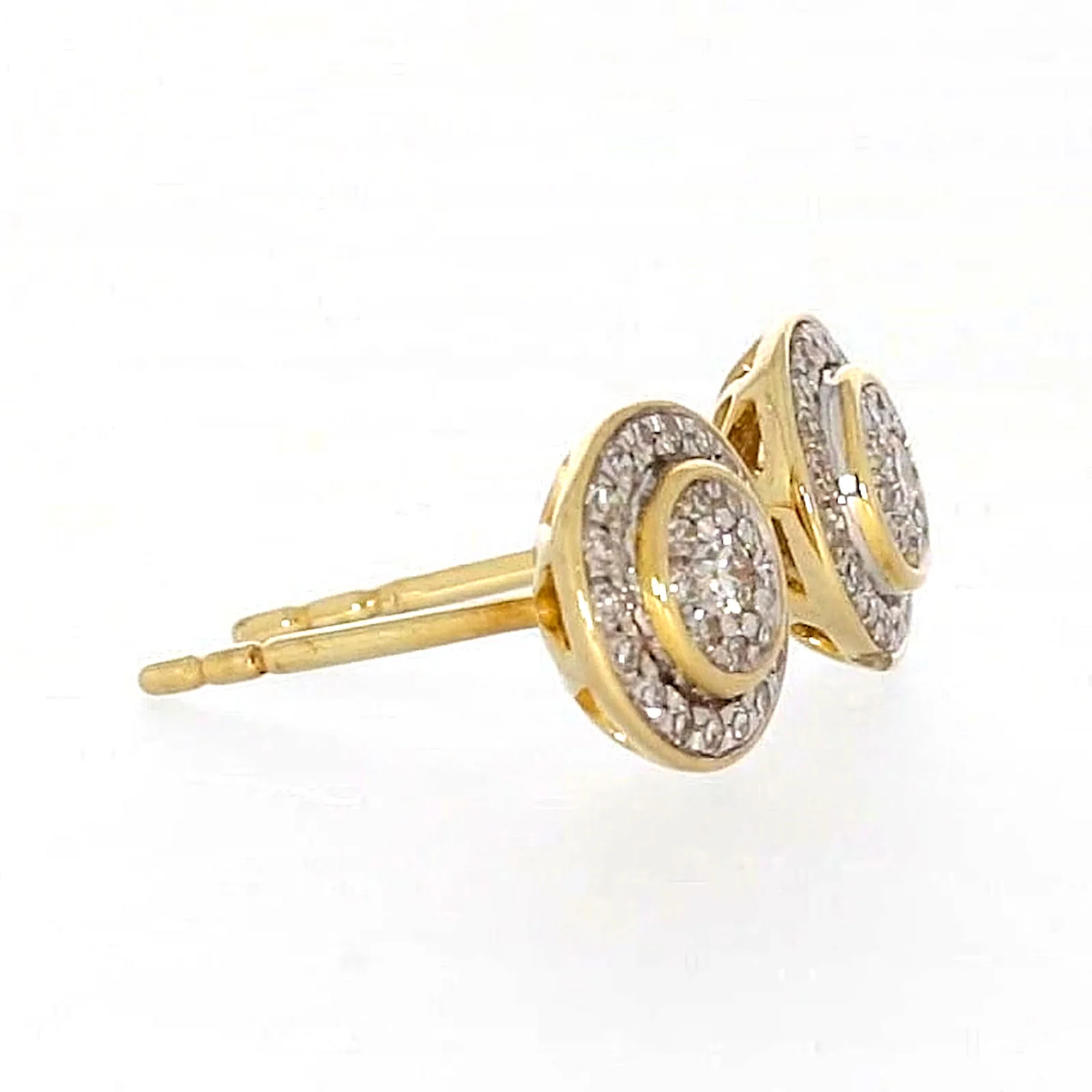 9ct Yellow Gold Round Brilliant Cut with 1/4 CARAT tw of Diamonds Stud Earrings - Image 64