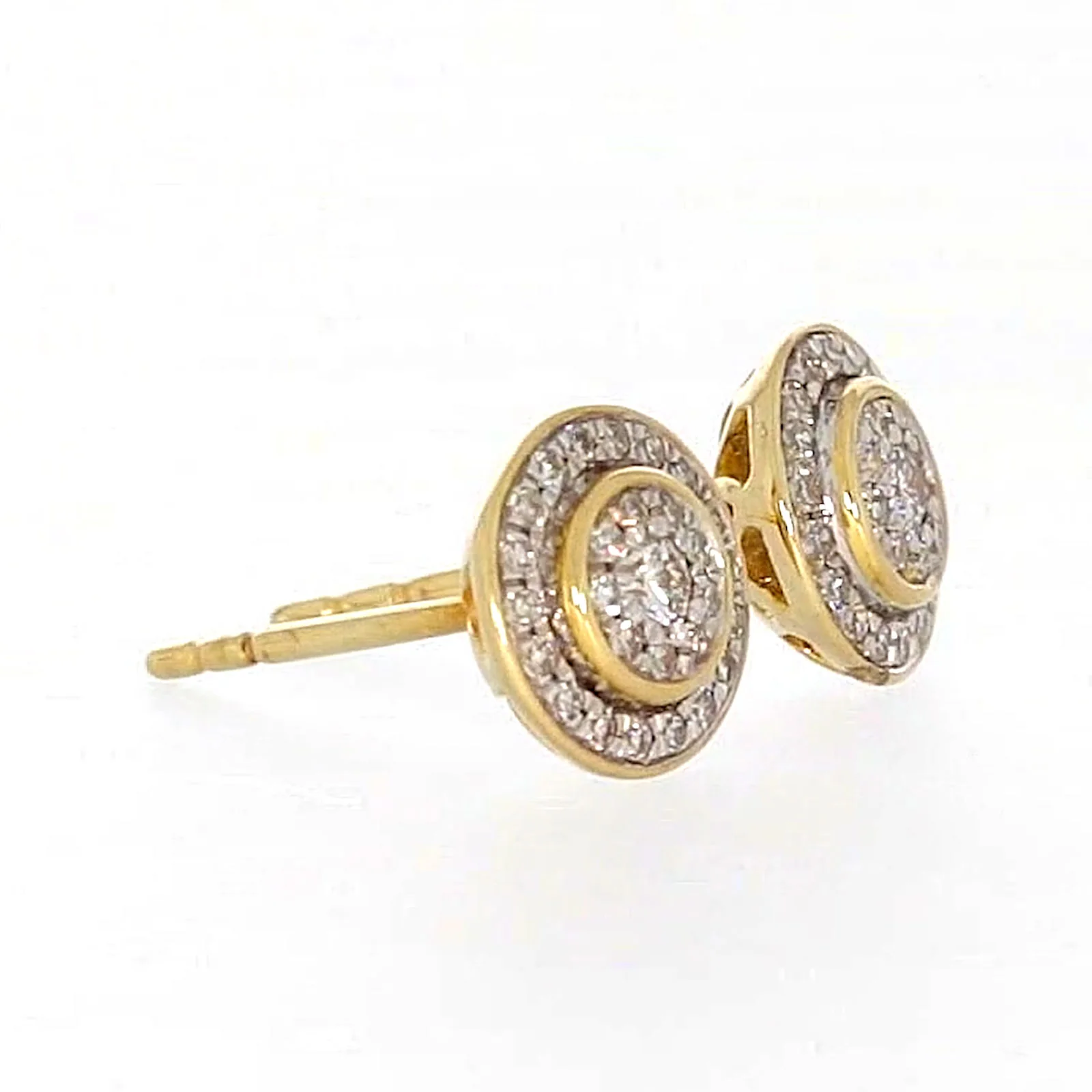9ct Yellow Gold Round Brilliant Cut with 1/4 CARAT tw of Diamonds Stud Earrings - Image 66