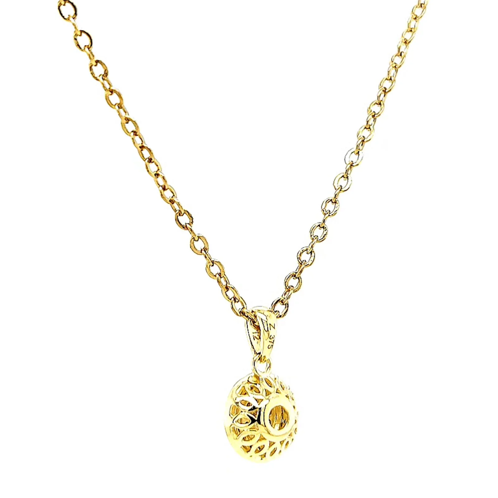 9ct Yellow Gold Round Brilliant Cut with 0.15 CARAT tw of Diamond Pendant - Image 32